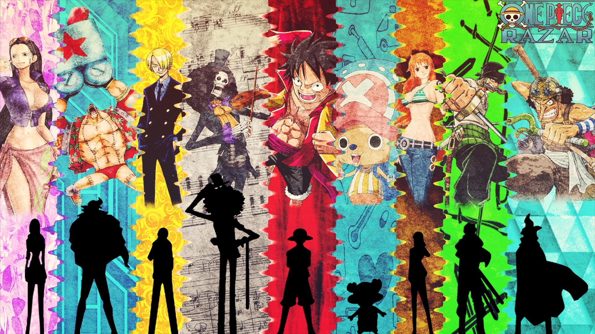 Usopp (One Piece), Nami (One Piece), Nico Robin, people, one, Sanji (One Piece), real people, wall, 1080P, architecture, representation, Tony Tony Chopper, HD Wallpaper