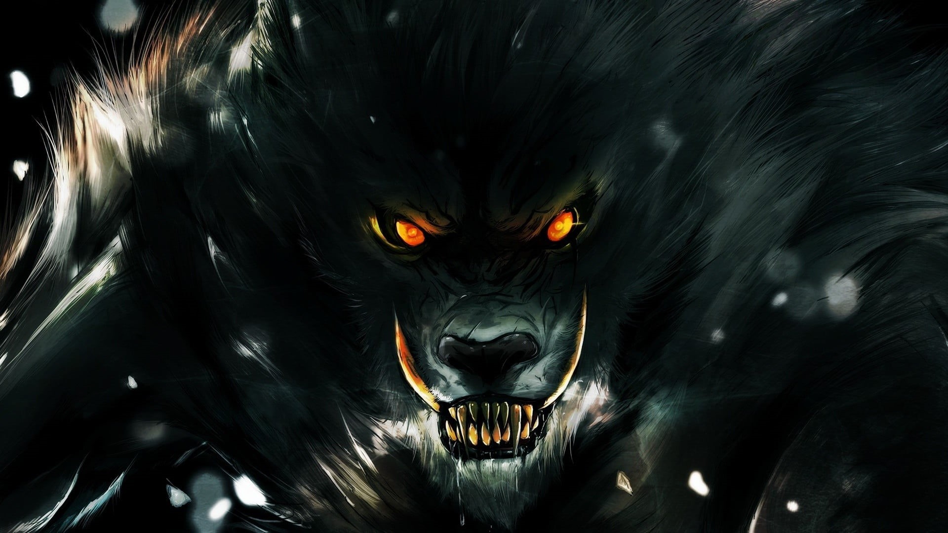 digital art, fantasy art, animal body part, animals in the wild, spooky, one animal, illustration, dark, 1080P, werewolves, video games, no people, abstract, HD Wallpaper