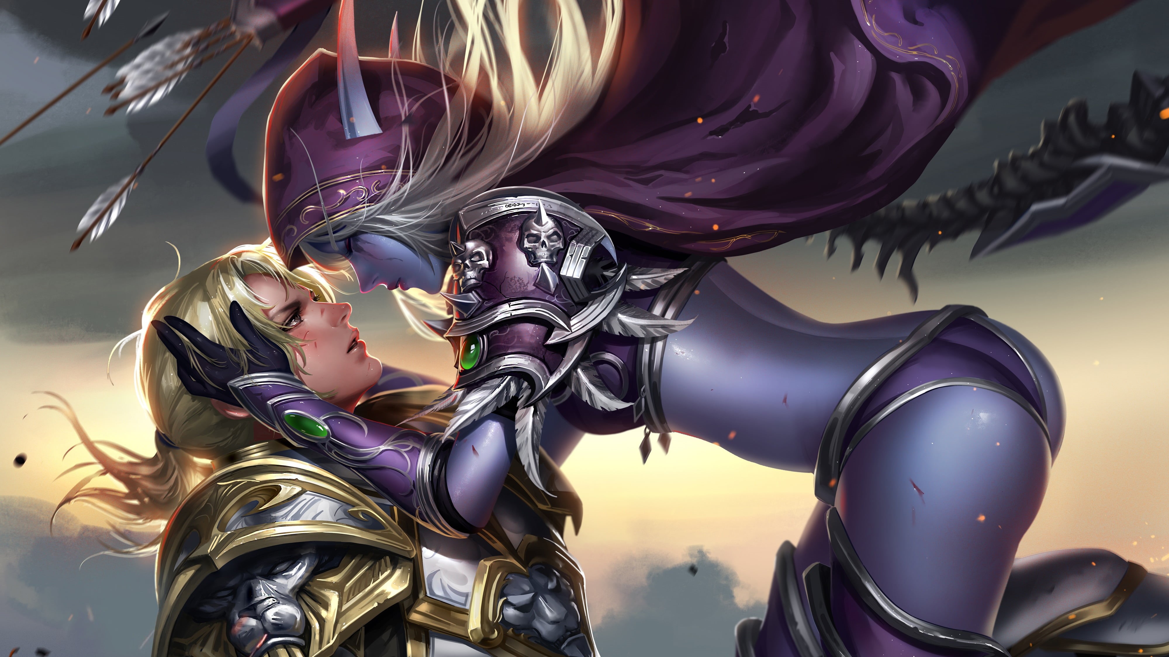4K, Sylvanas Windrunner, Anduin Wrynn, World of Warcraft, HD Wallpaper