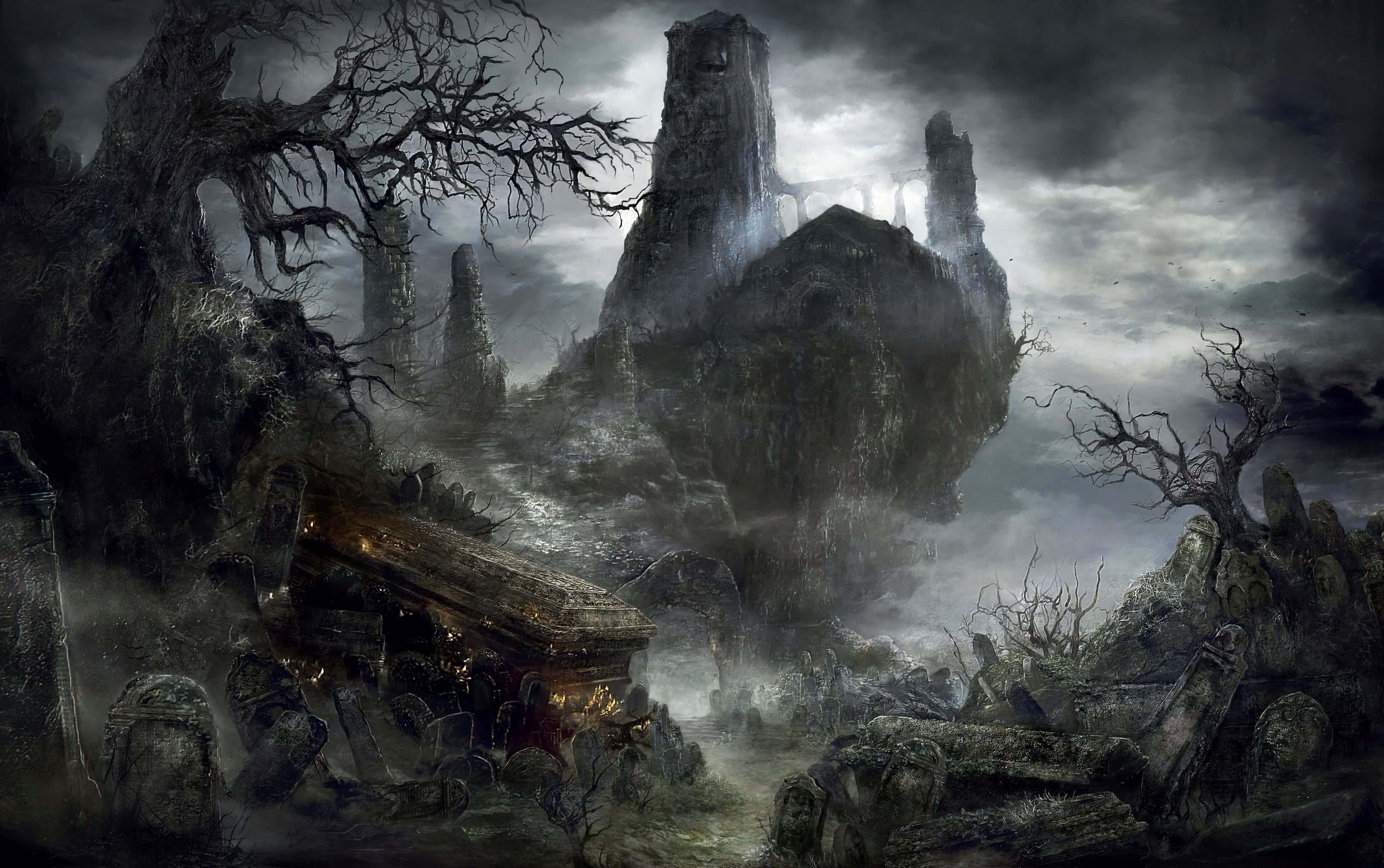 dark, religion, sword, place of worship, beauty in nature, fighting, architecture, Dark Souls, 4K, travel destinations, nature, outdoors, castle, digital, HD Wallpaper