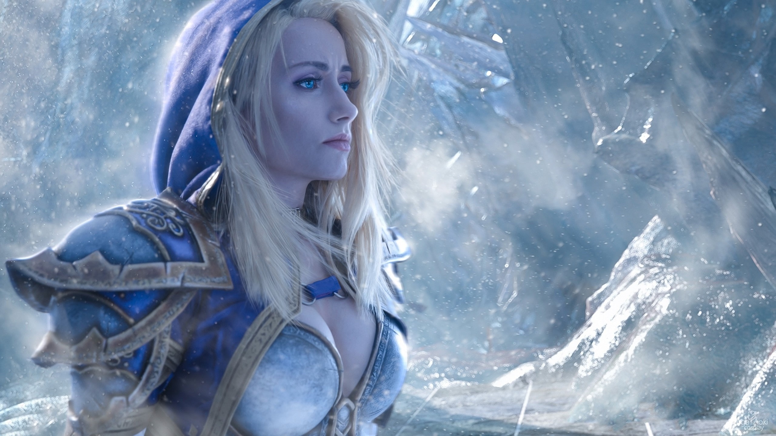World of Warcraft, 2K, Blue Eyes, Women, Jaina Proudmoore, Blonde, Cosplay, HD Wallpaper