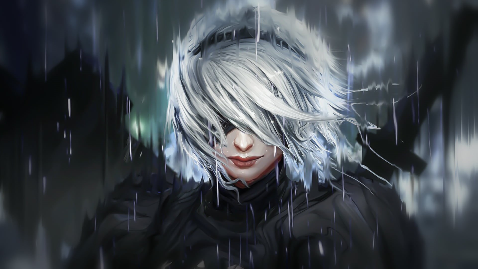 automata, 2B (Nier: Automata), blond hair, lifestyles, hairstyle, women, real people, backgound, looking at camera, NieR, young women, mid adult women, HD Wallpaper