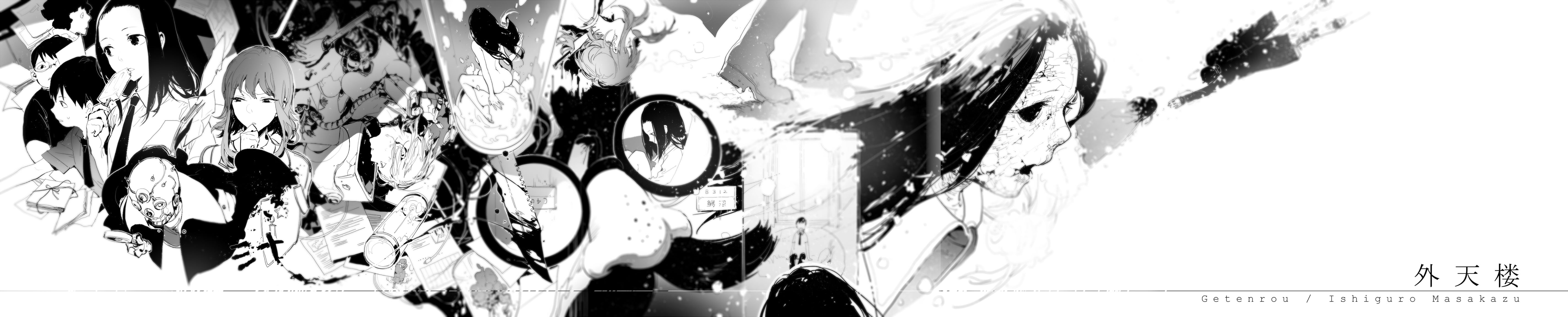 5K, monochrome, artwork, rella, Getenrou, HD Wallpaper