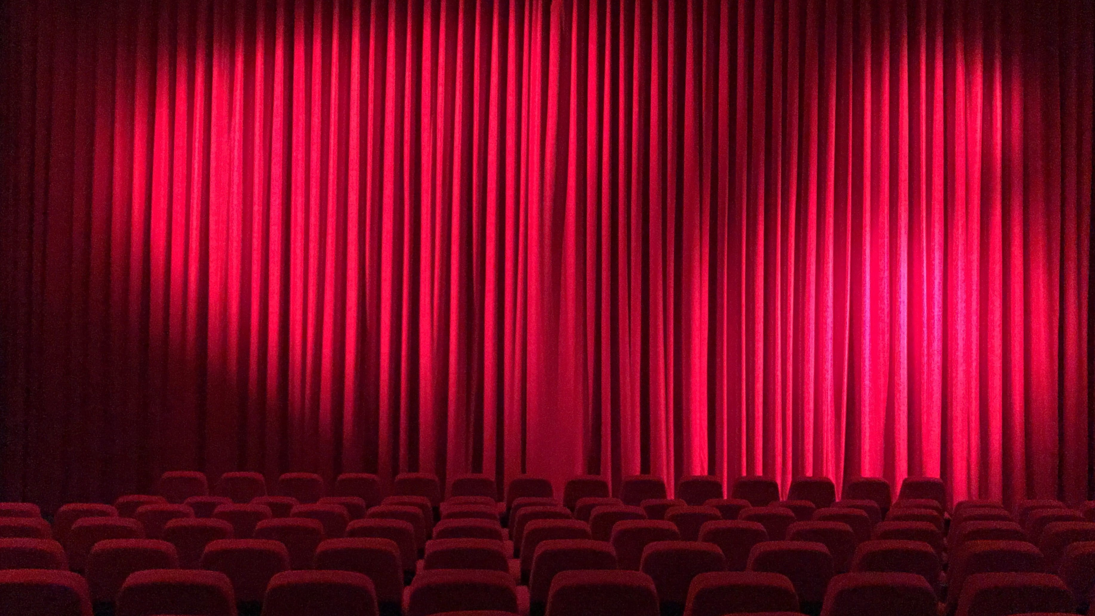 auditorium, cinema, dark, architecture, stage - performance space, film, popcorn, performance, arts culture and entertainment, nightlife, no people, photo, HD Wallpaper