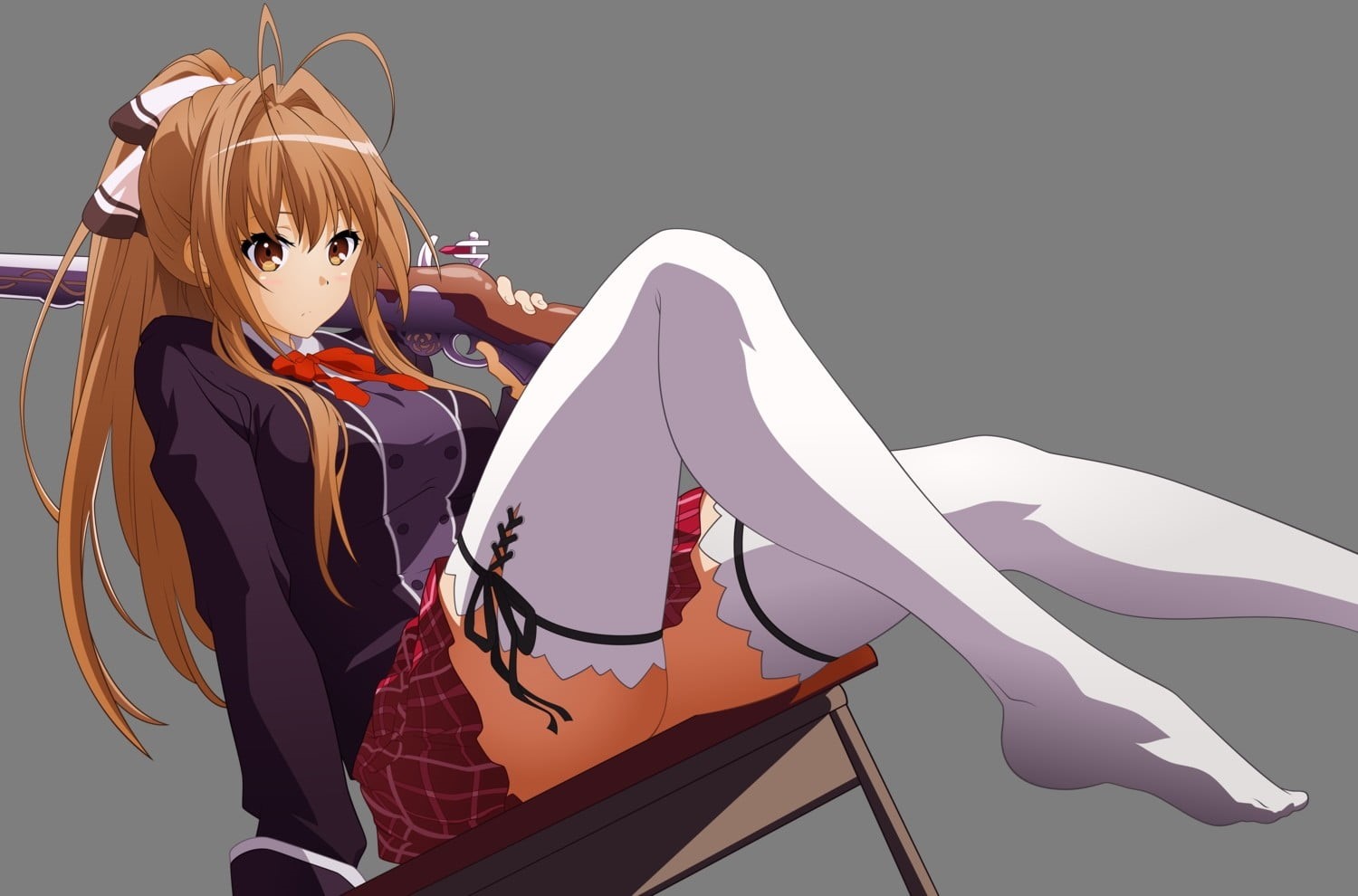 nature, creativity, long hair, hair, art and craft, thigh-highs, indoors, Sento Isuzu, character, studio shot, anime, mammal, animated, portrait, human representation, HD Wallpaper