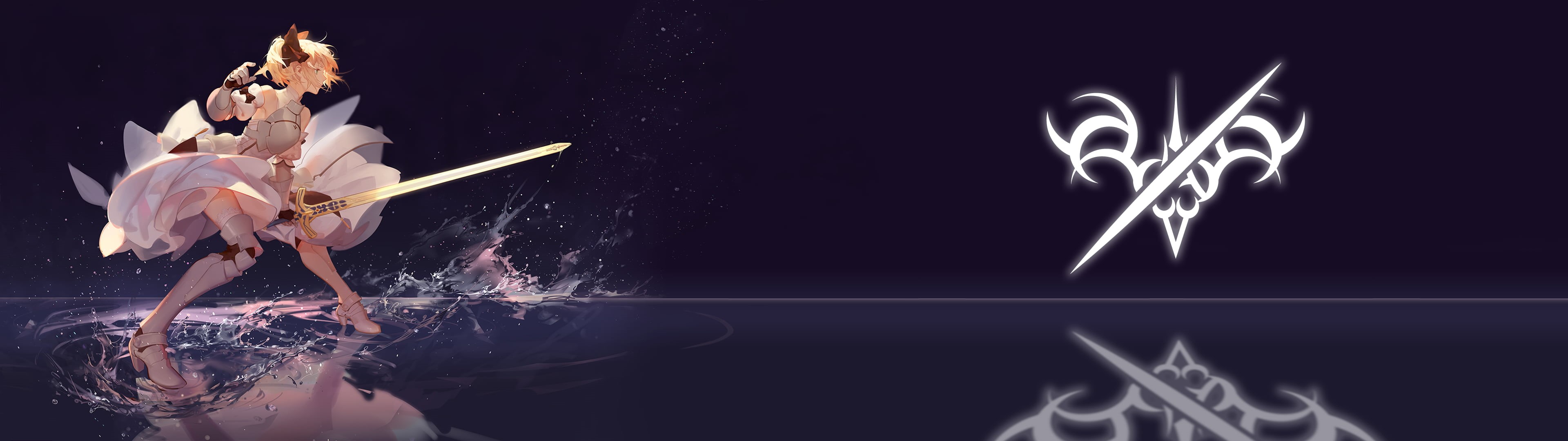 mid-air, full length, backgrounds, performance, character, clothing, activity, digital, one person, Fate Series, symbol, young adult, illustration, HD Wallpaper