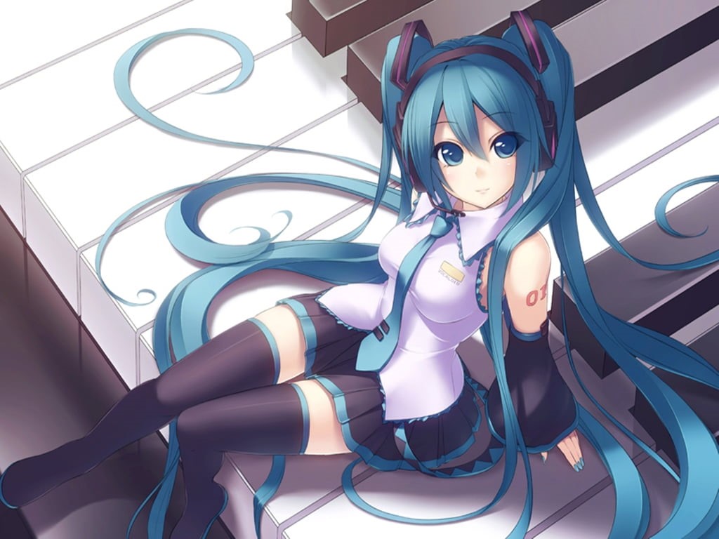 man made, detached sleeves, hairstyle, pattern, 480P, clothing, Hatsune Miku, no people, design, human representation, representation, art and craft, fashion, HD Wallpaper