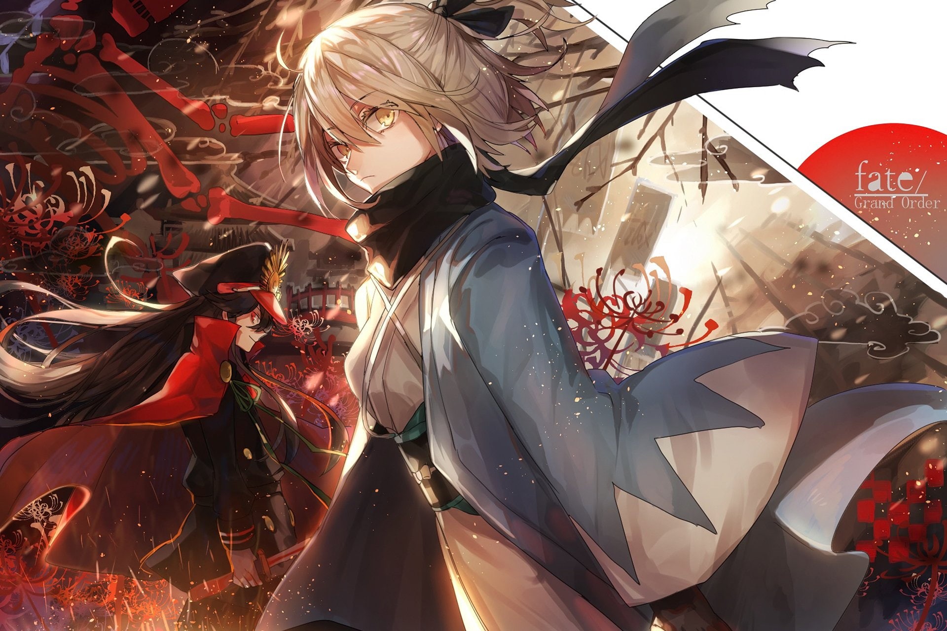 Fate Series, Oda Nobunaga (Fate/Grand Order), Fate/Grand Order, 1080P, Okita Souji, Sakura Saber, HD Wallpaper