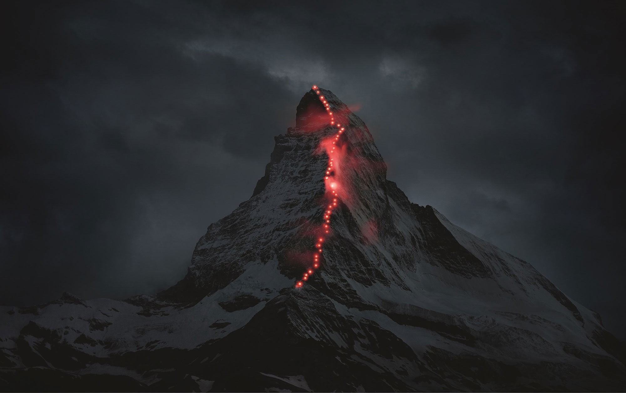 summer, cloud - Sky, storm, geology, high Up, night, scenics, scenics - nature, everest, power, cloudscape, lights, power in nature, tourism, idyllic, red, HD Wallpaper