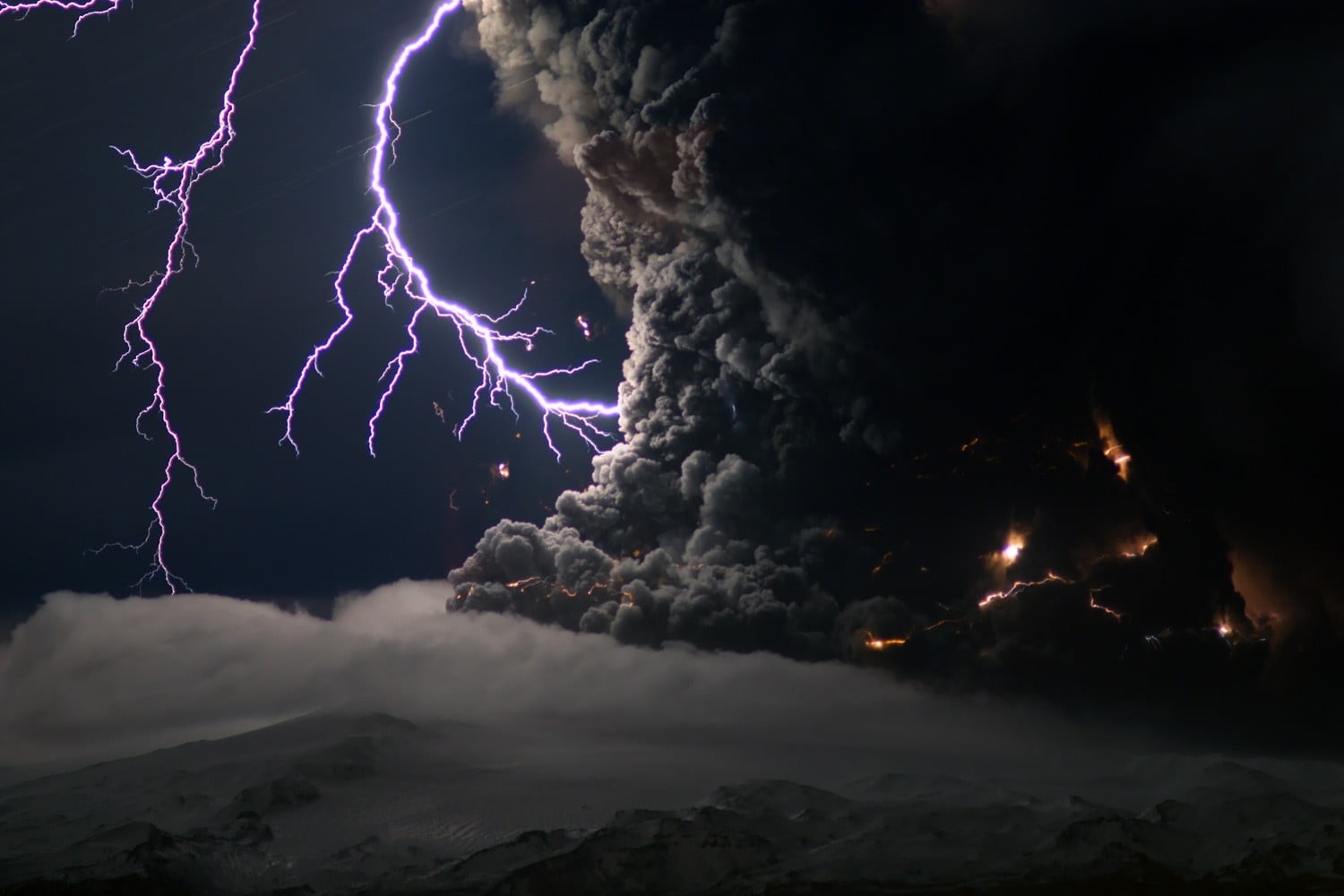 landscape, 720P, no people, warning sign, beauty in nature, lightning, volcano, thunder, environment, sign, smoke, outdoors, storm cloud, extreme weather, HD Wallpaper