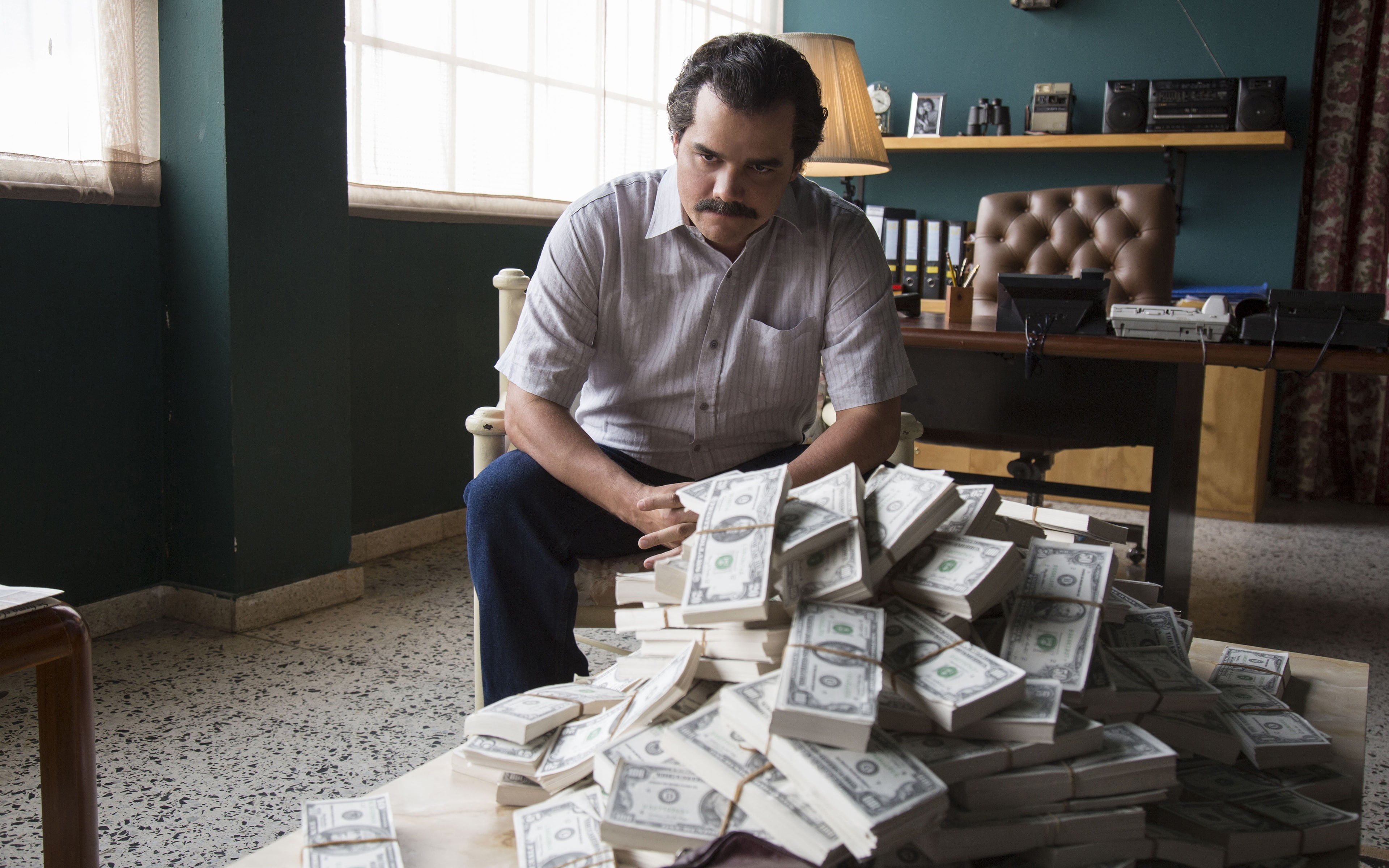 narcos tv show, narcos, money, pablo escobar, 4K, season, HD Wallpaper
