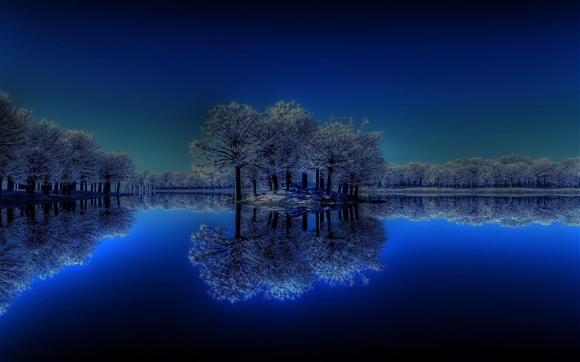 1920x1200, Winter, night, hd, resolution, 1080P, 4K, nature, HD Wallpaper