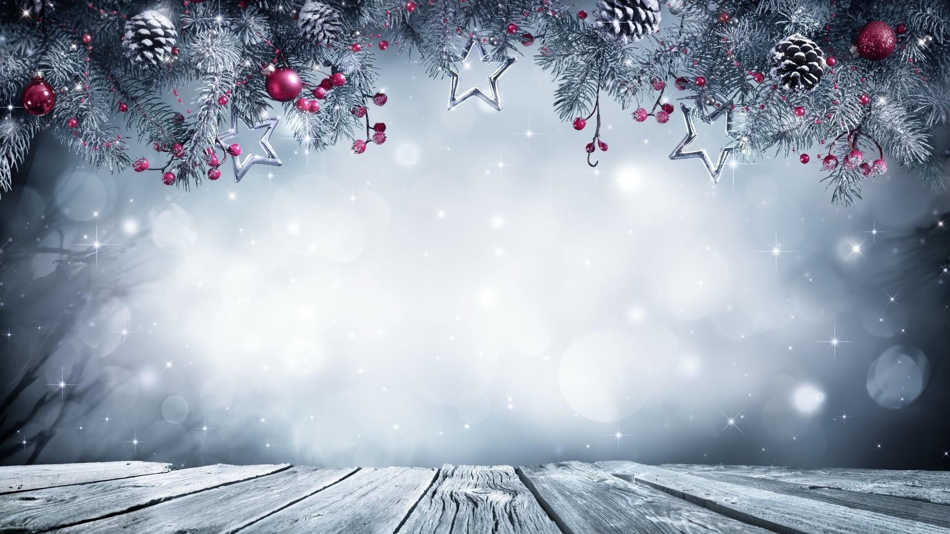 illuminated, frozen, christmas decoration, wood, snowing, branch, storm, holiday, celebration, bokeh, freshness, beauty in nature, no people, nature, outdoors, HD Wallpaper