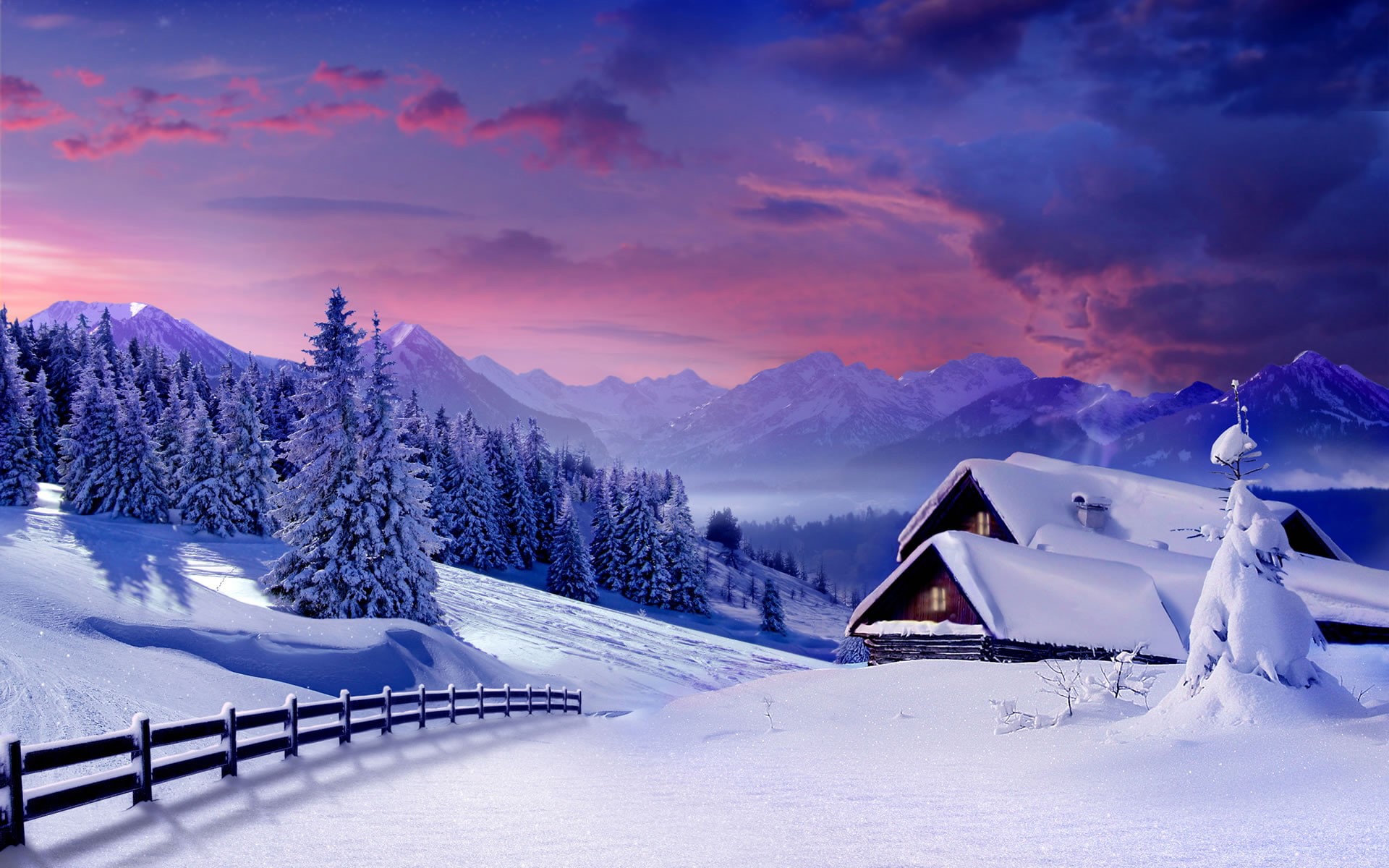 1080P, nature, ice, snow, landscape, winter, HD Wallpaper