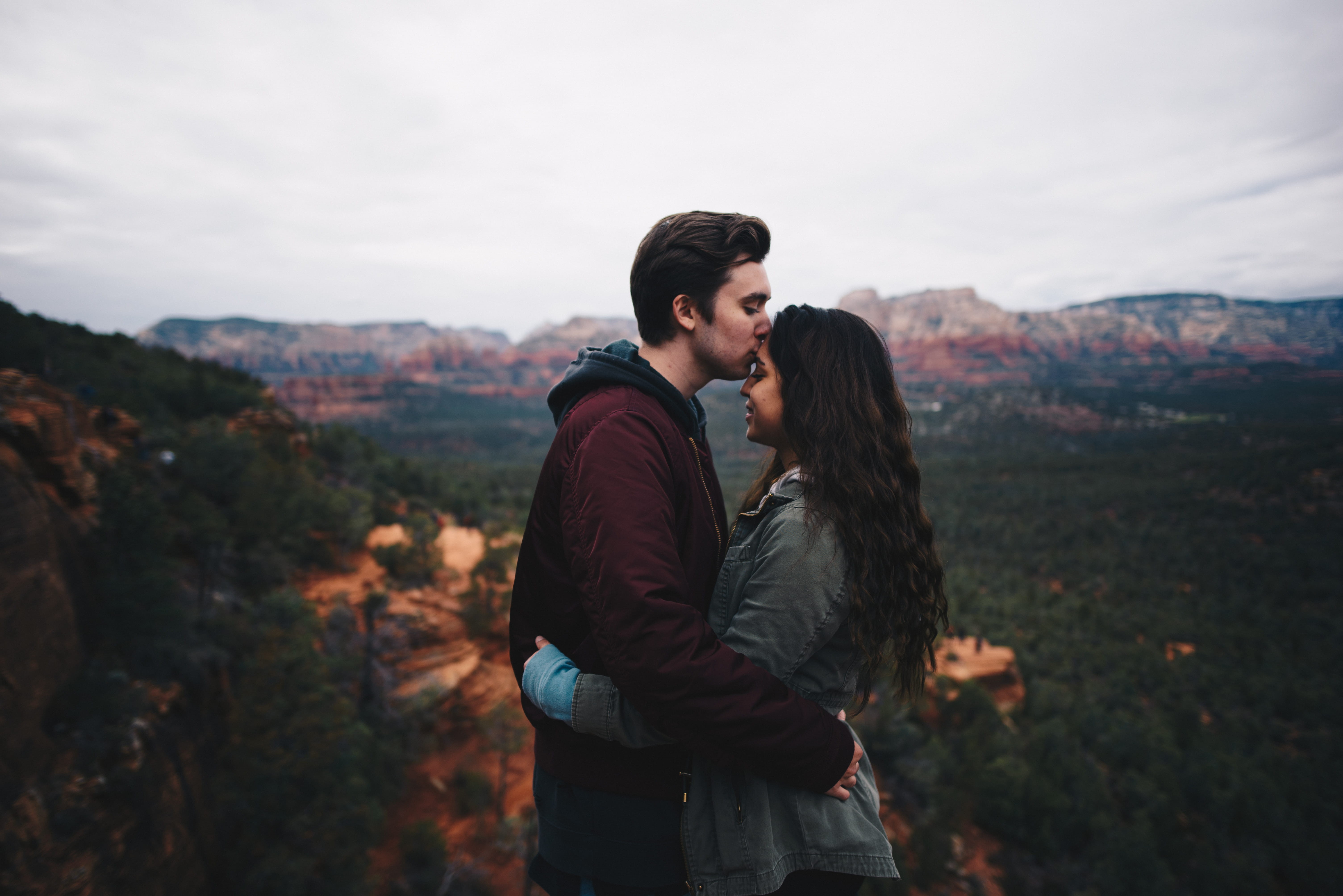 affectionate, walking, bonding, two People, top, friend, man, dating, non-urban scene, young Couple, scenics - nature, kissing, leisure Activity, smiling, HD Wallpaper
