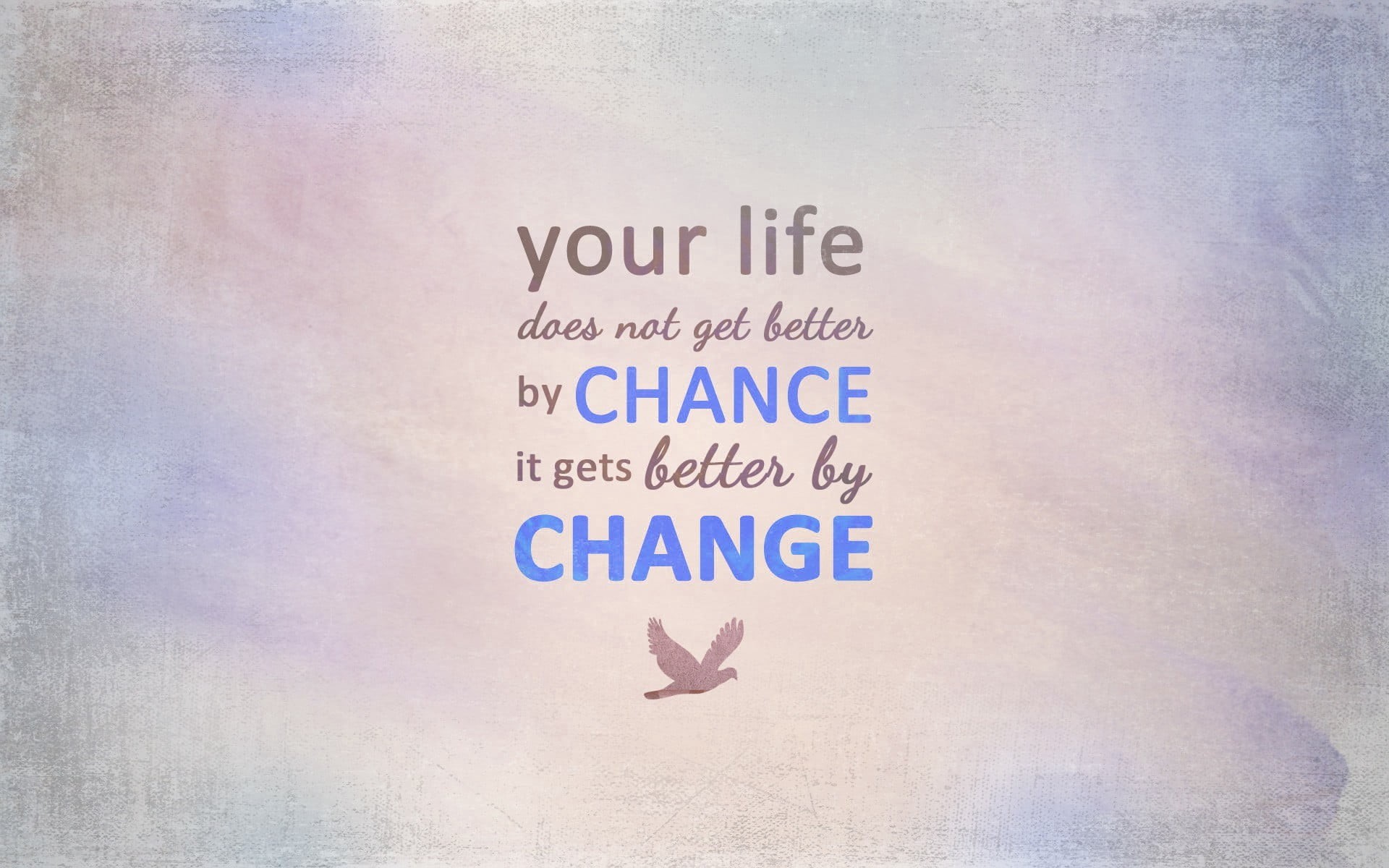 overlay, backgrounds, inspirational, chance, wall - building feature, warning sign, love, design, positive emotion, gets, quote, blue, sign, message, text, HD Wallpaper