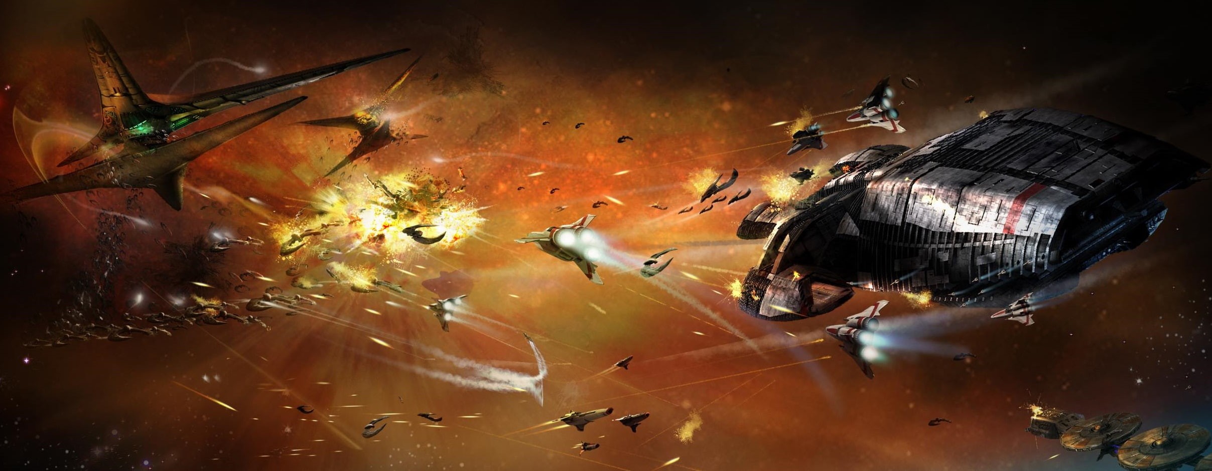 spaceship, tactical, space, strategy, futuristic, action, 1080P, battlestar, ship, warship, fighting, galactica, sci-fi, HD Wallpaper
