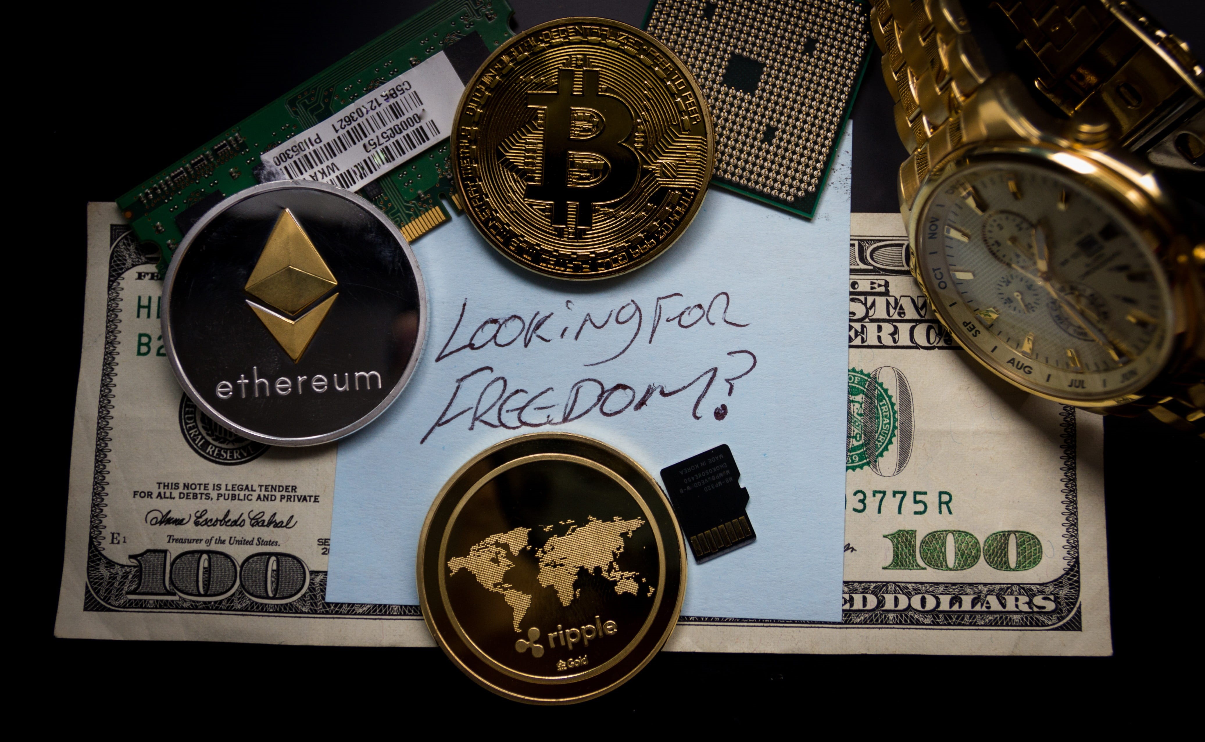 assets, text, dollar, u, invest, banknote, directly above, high angle view, pocket watch, finance, benjamin franklin, life change, clock, 4K, paper currency, HD Wallpaper