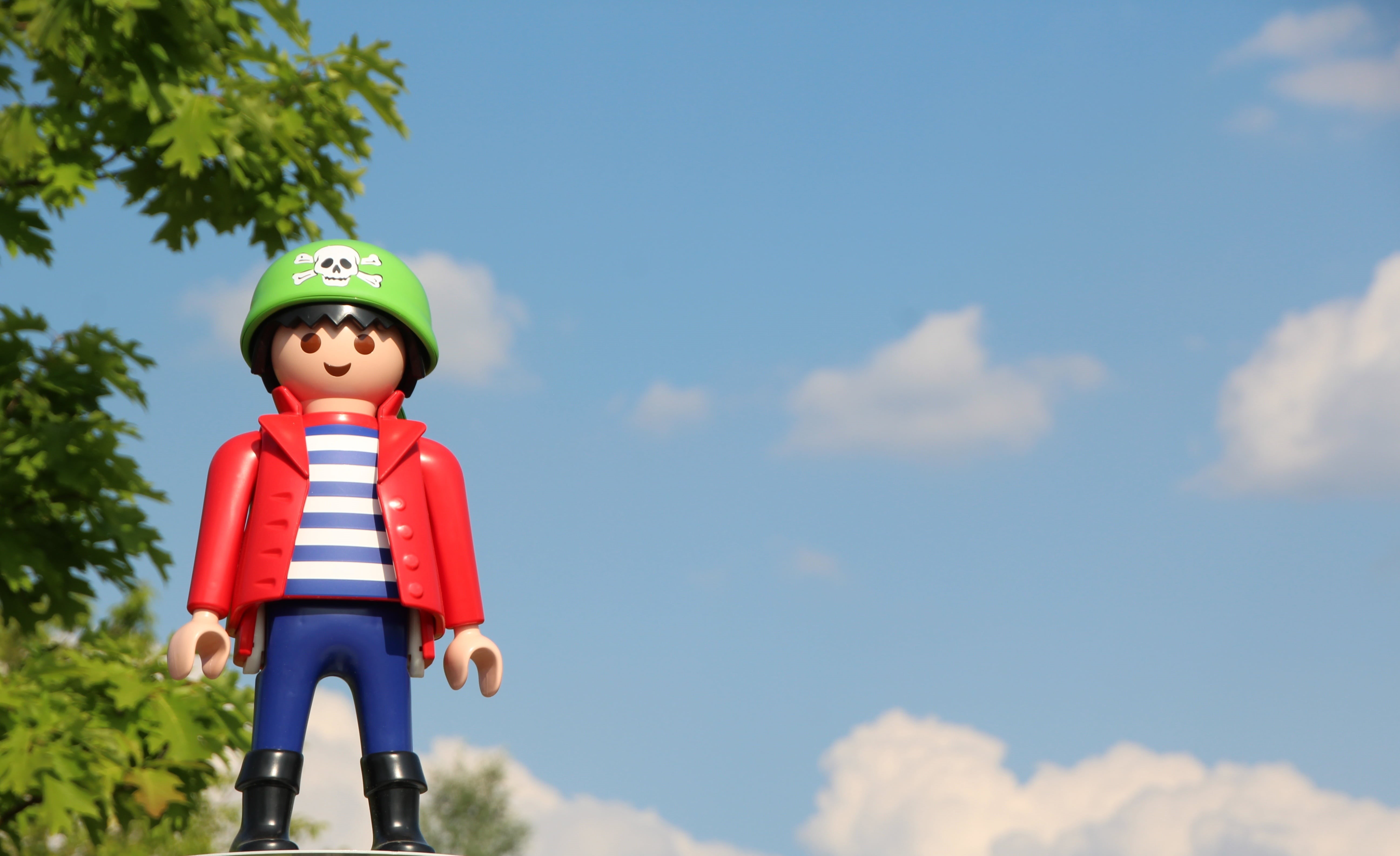 men, headwear, offspring, boys, fantasy, nature, outdoors, cloud - sky, childhood, people, sky, playmobil, 5K, helmet, males, aspirations, dressing up, HD Wallpaper