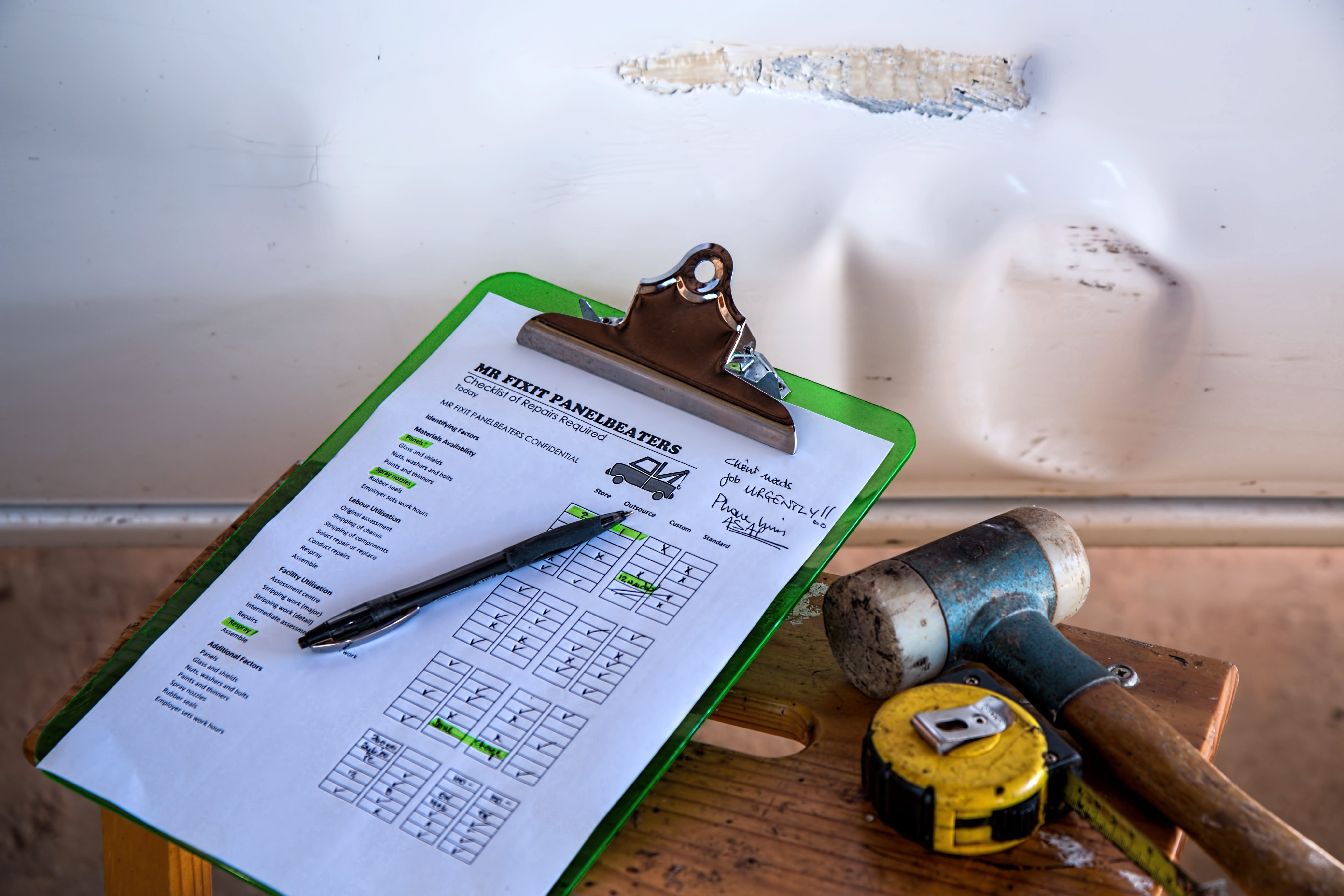 indoors, no people, loss, business, directly above, connection, vehicle, work tool, table, checklist, wireless technology, tape, auto accidents, metal, HD Wallpaper