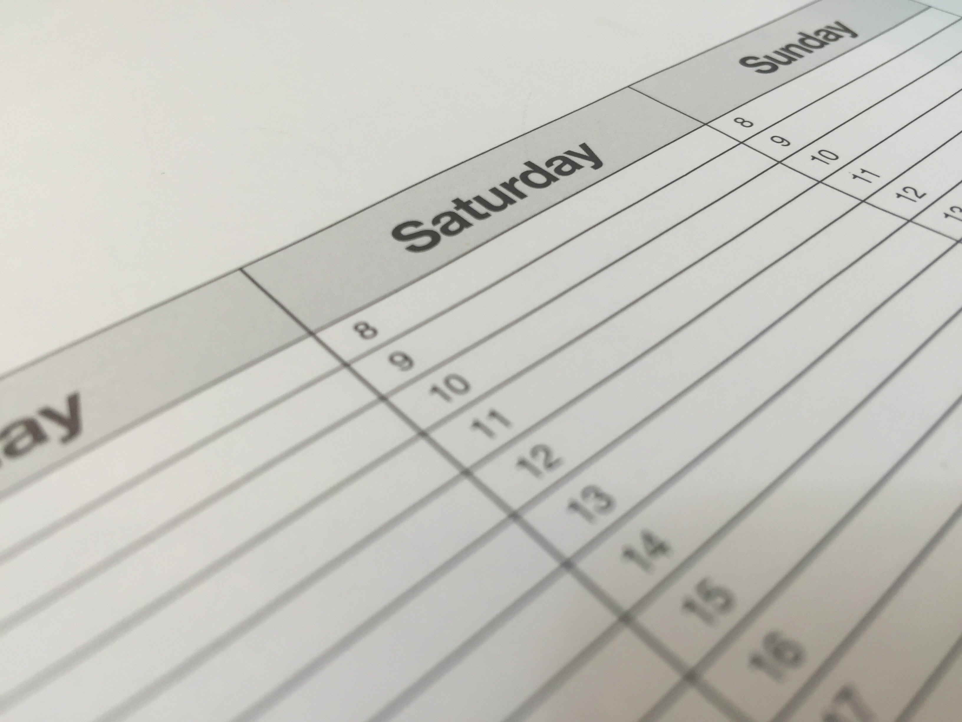 dates, list, schedule, quotation, studio shot, deadline, 2K, paper, high angle view, reminder, text, no people, the distribution of, of the week, sunday, HD Wallpaper
