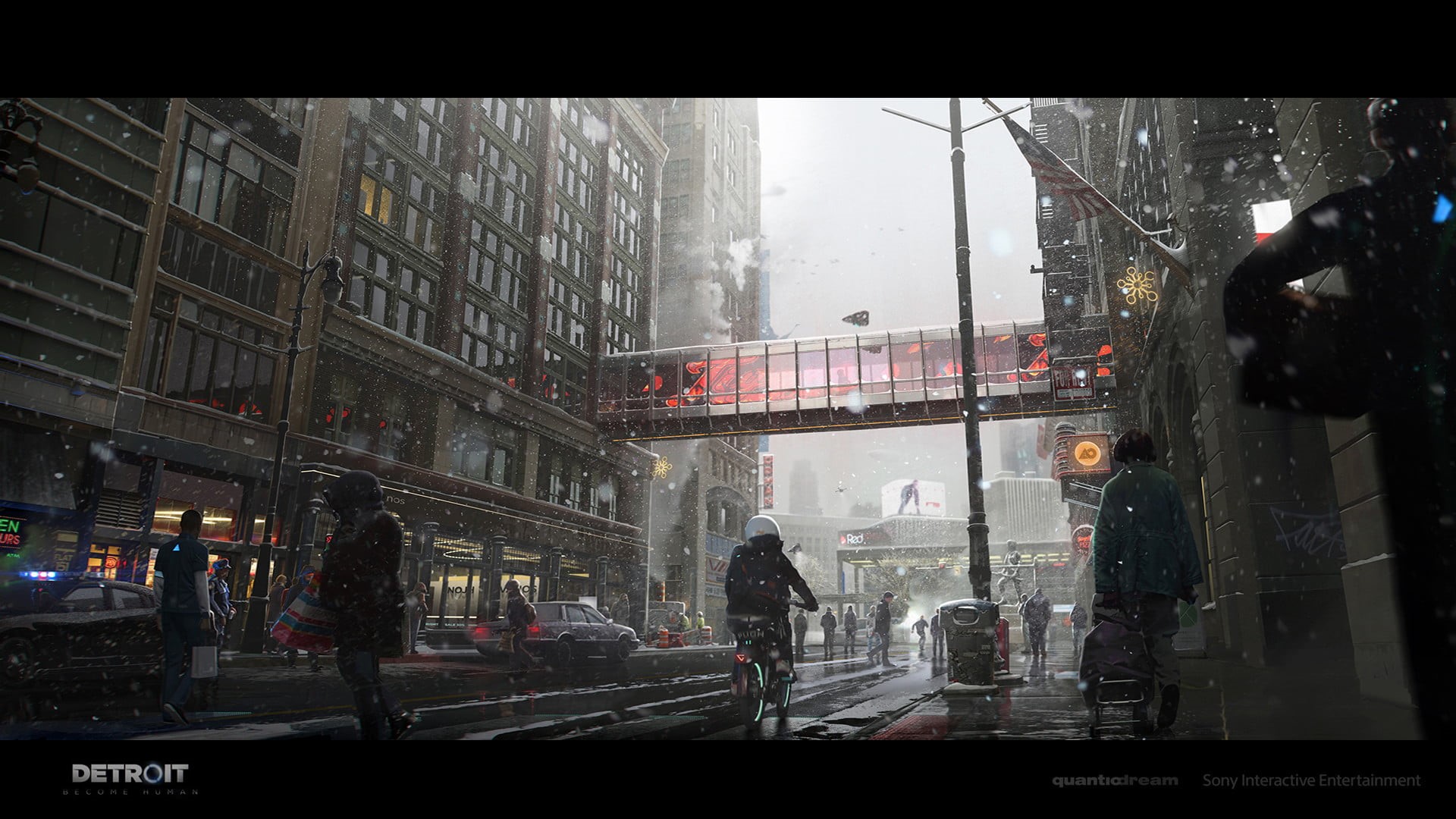 night, black, bicycle, men, people, s, group of people, transparent, Antoine Boutin, crowd, new York City, jacket, concept art, building exterior, glass, HD Wallpaper