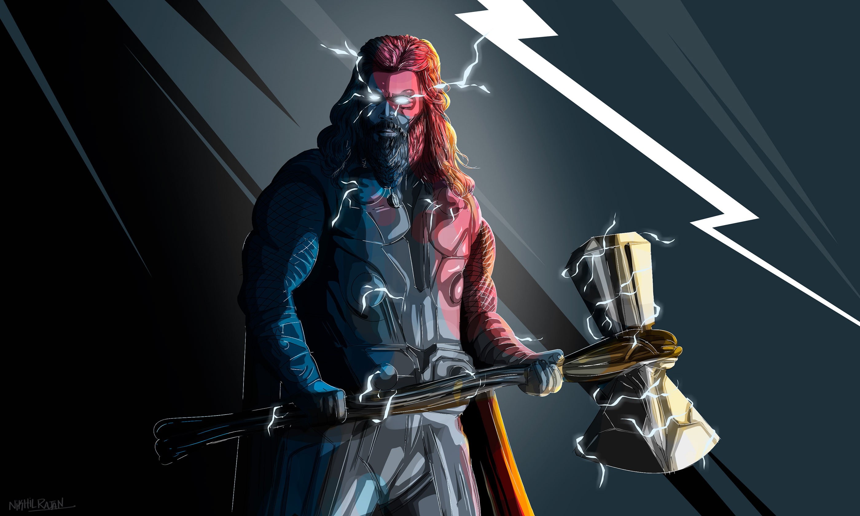 Thor, Avengers EndGame, The Avengers, 2K, Marvel Comics, HD Wallpaper