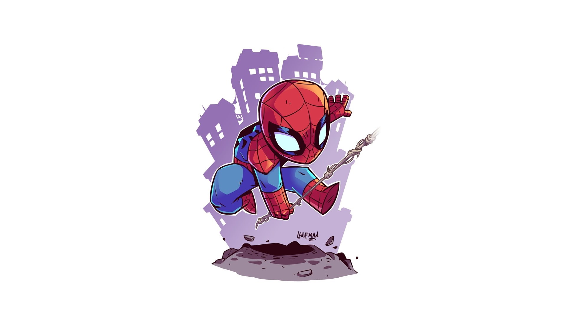 artwork, simple background, Marvel Comics, superhero, Spider-Man, 1080P, white background, HD Wallpaper
