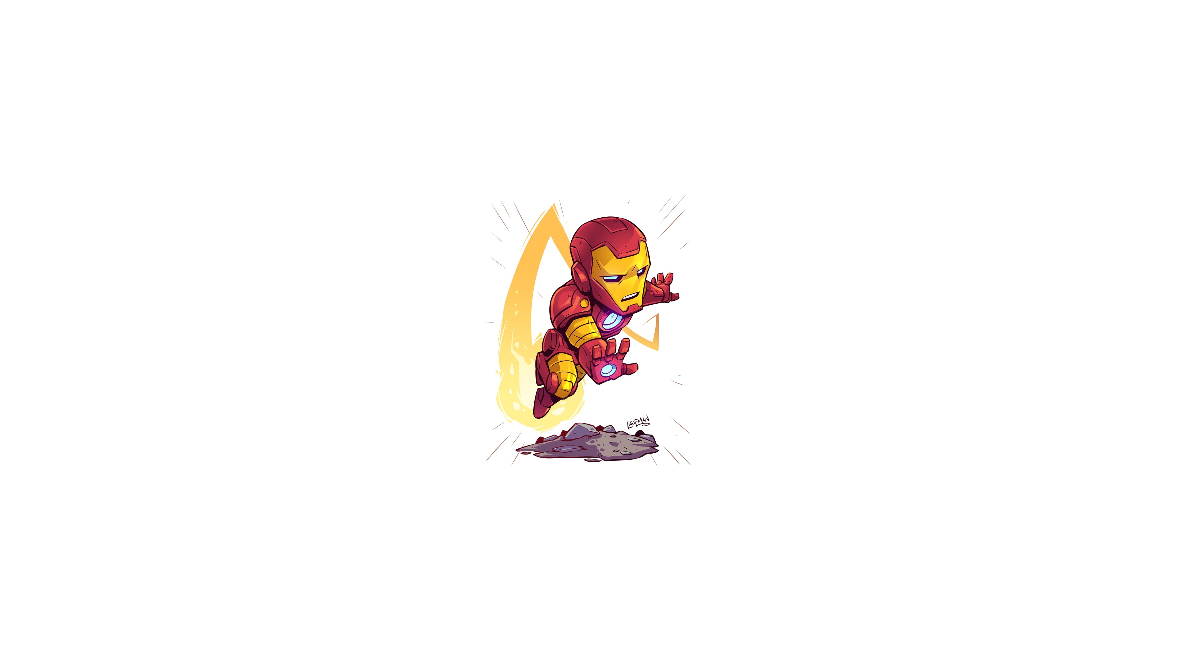 superhero, The Avengers, Marvel Heroes, Iron Man, Marvel Super Heroes, Marvel Cinematic Universe, minimalism, Marvel Comics, 4K, Derek Laufman, MCU, chibi, HD Wallpaper