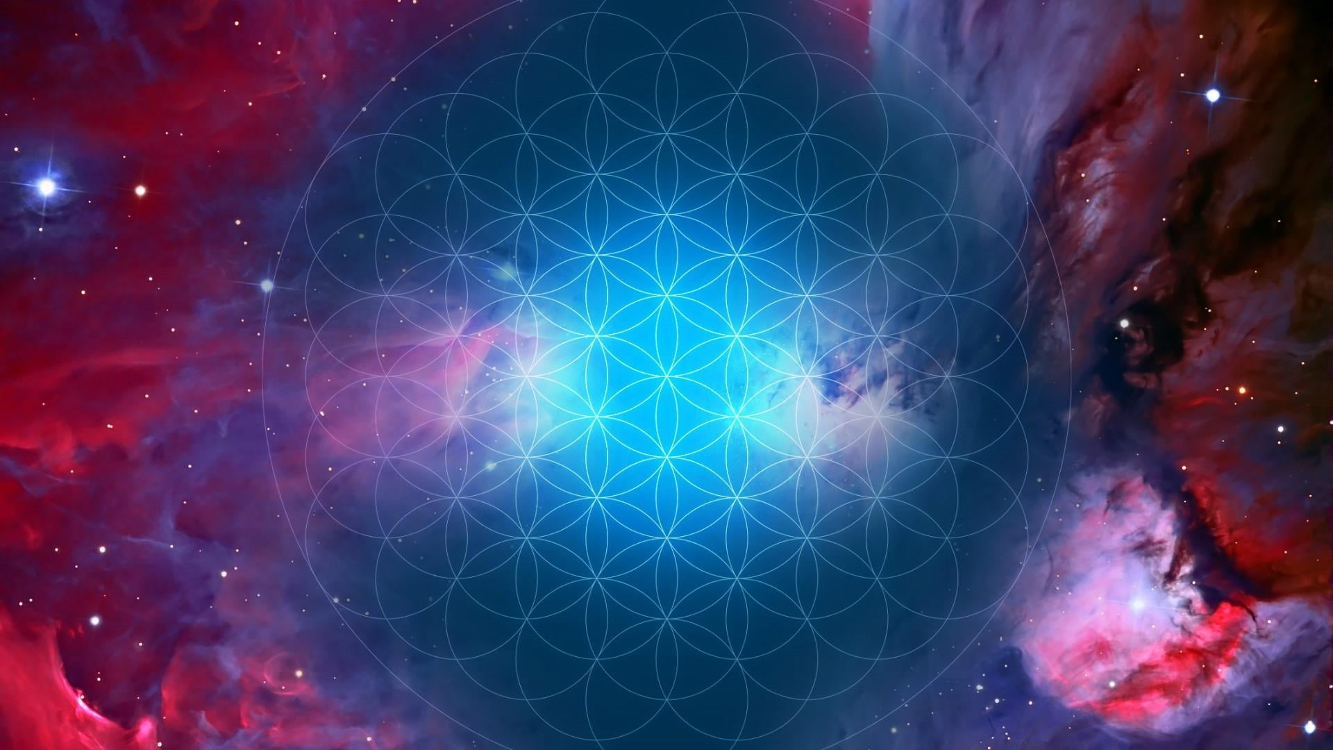 space, purple, creativity, indoors, art, full frame, flower of life, design, glowing, abstract, mandala, no people, illuminated, seed of life, backgrounds, HD Wallpaper
