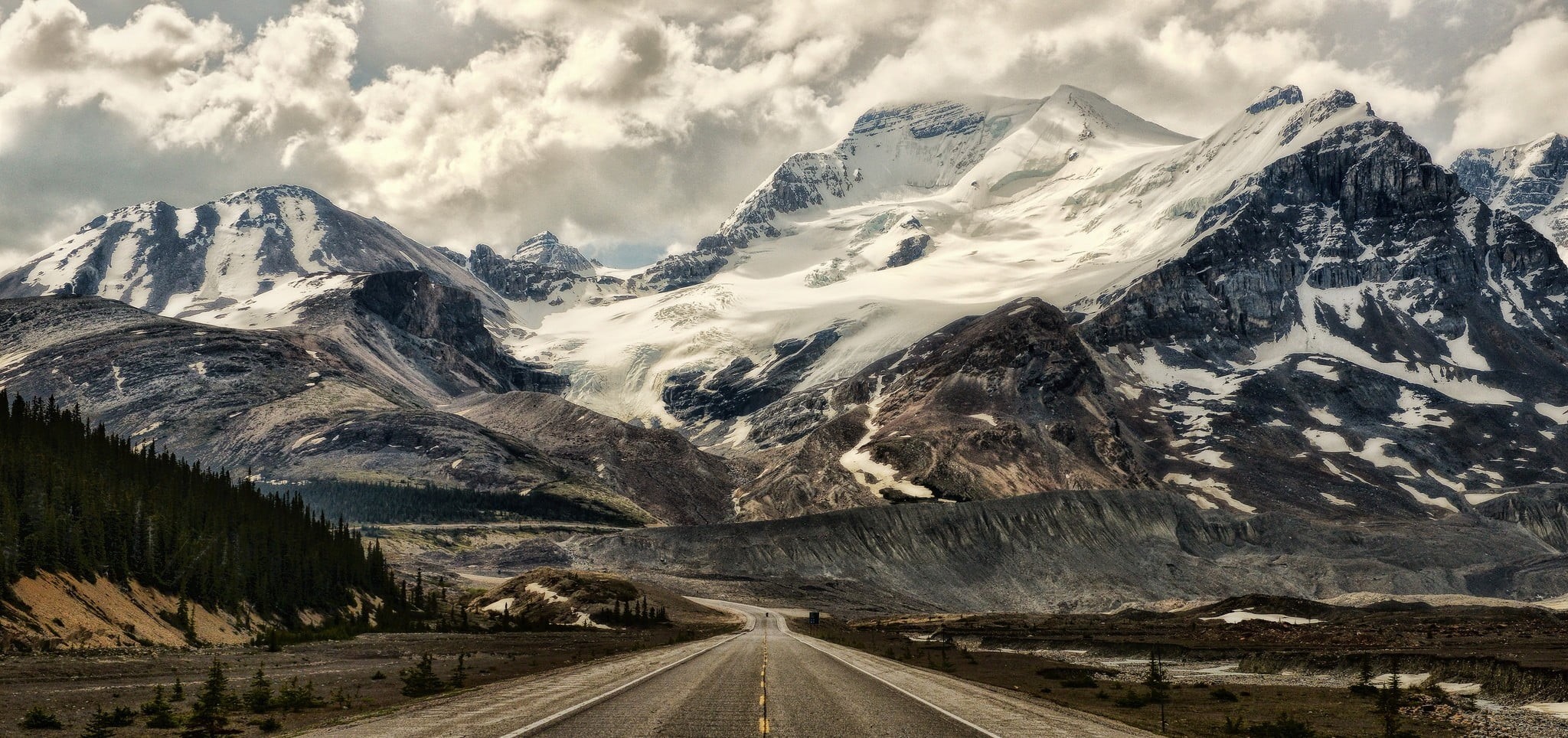 transportation, non-urban scene, no people, mountain range, the way forward, mountains, mountain, cold temperature, forest, snowy peak, snowcapped mountain, HD Wallpaper