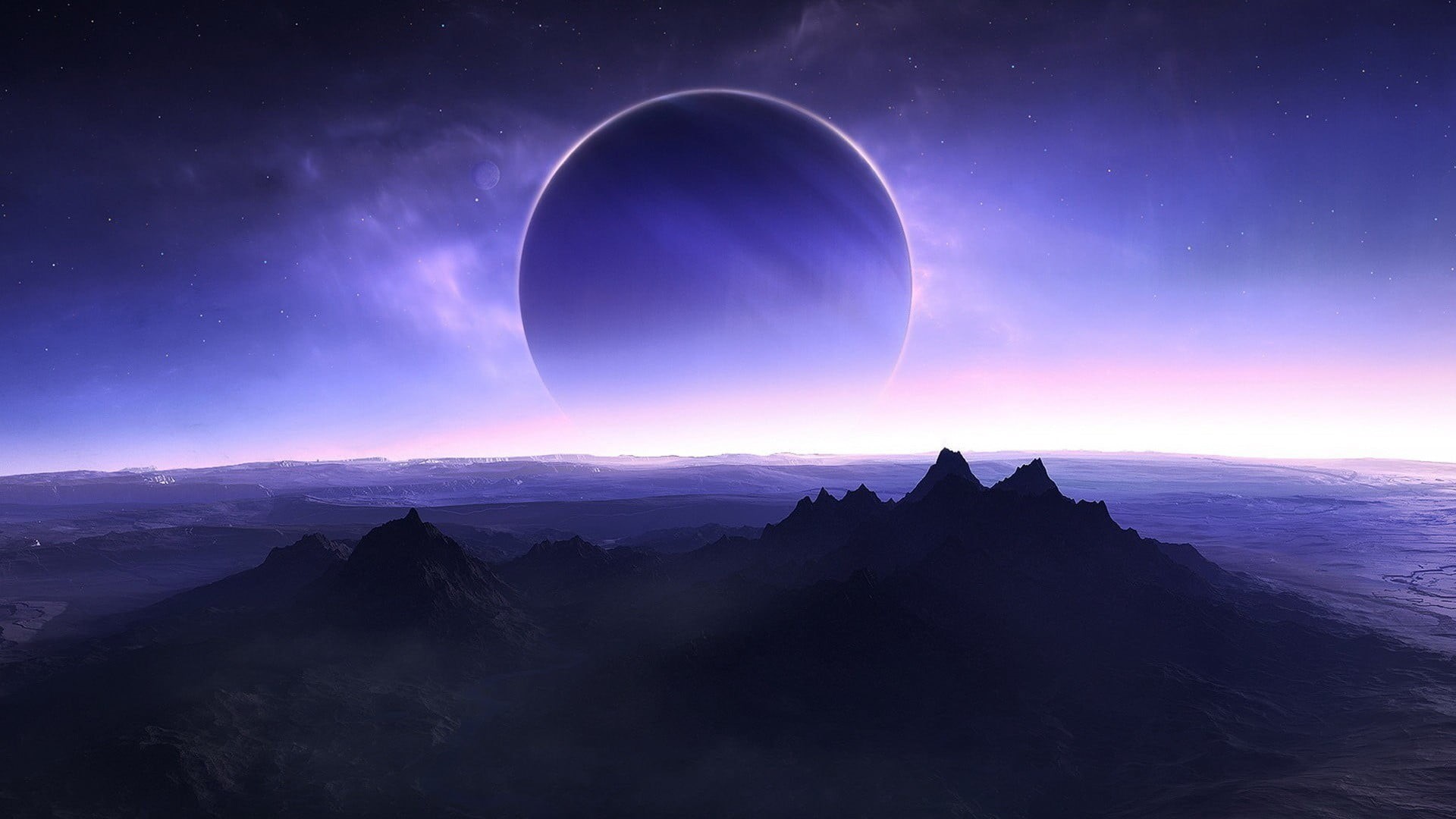 mountain peak, space, milky way, environment, nature, planet, solar eclipse, architecture, mountains, stars, scenics - nature, dark, star - space, astronomy, HD Wallpaper