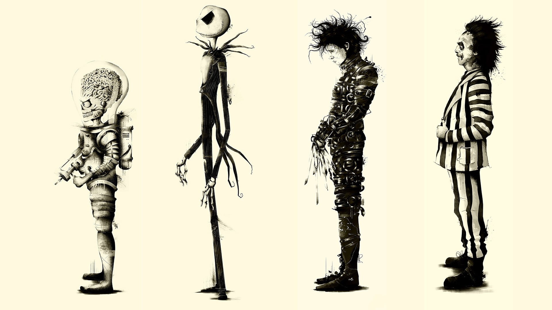 history, hairstyle, young adult, white background, assorted, cut out, Jack Skellington, indoors, black Color, old, characters, women, studio shot, human representation, HD Wallpaper