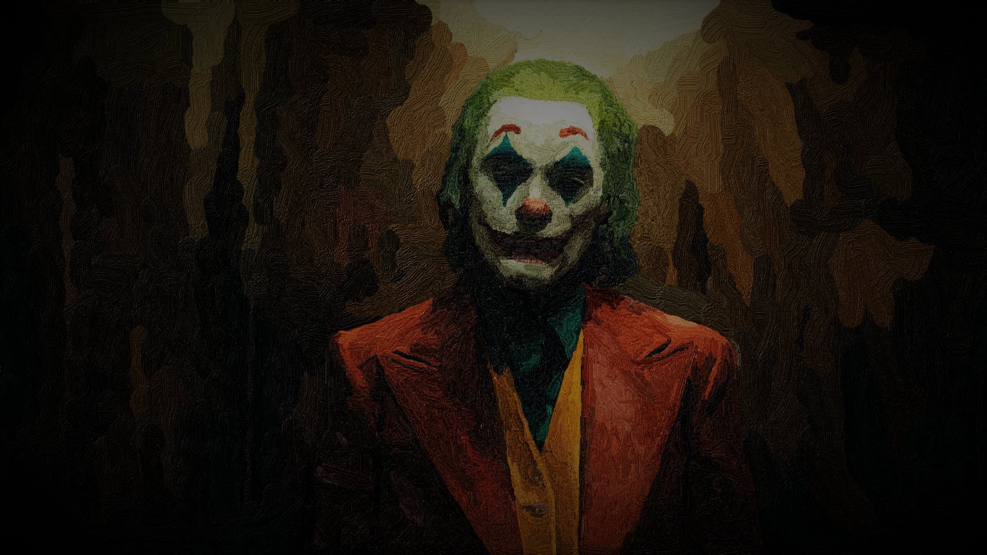 Gotham City, Joker (2019 Movie), 720P, paint brushes, HD Wallpaper
