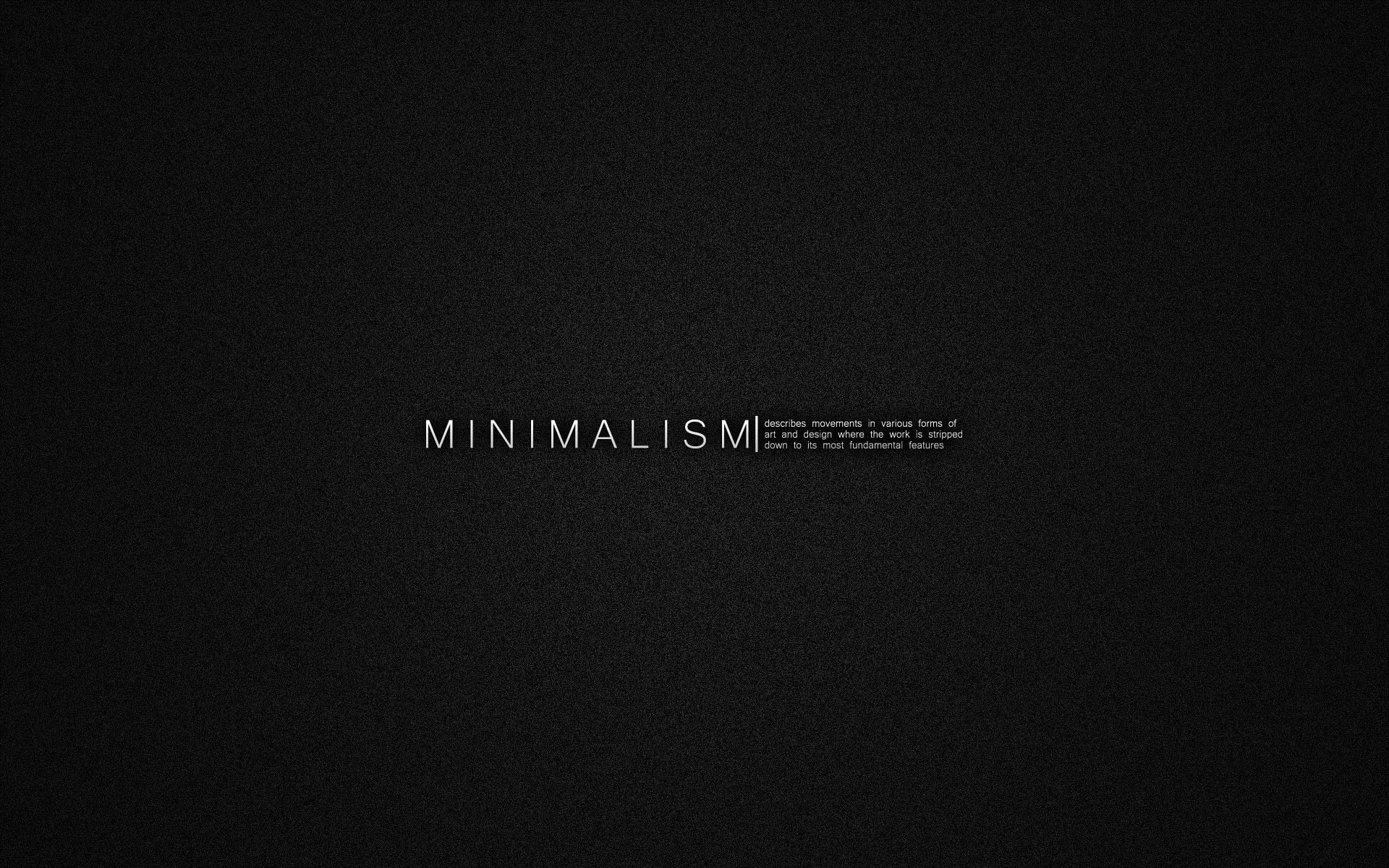 typography, digital art, minimalism, 1080P, text, simple background, dark, HD Wallpaper