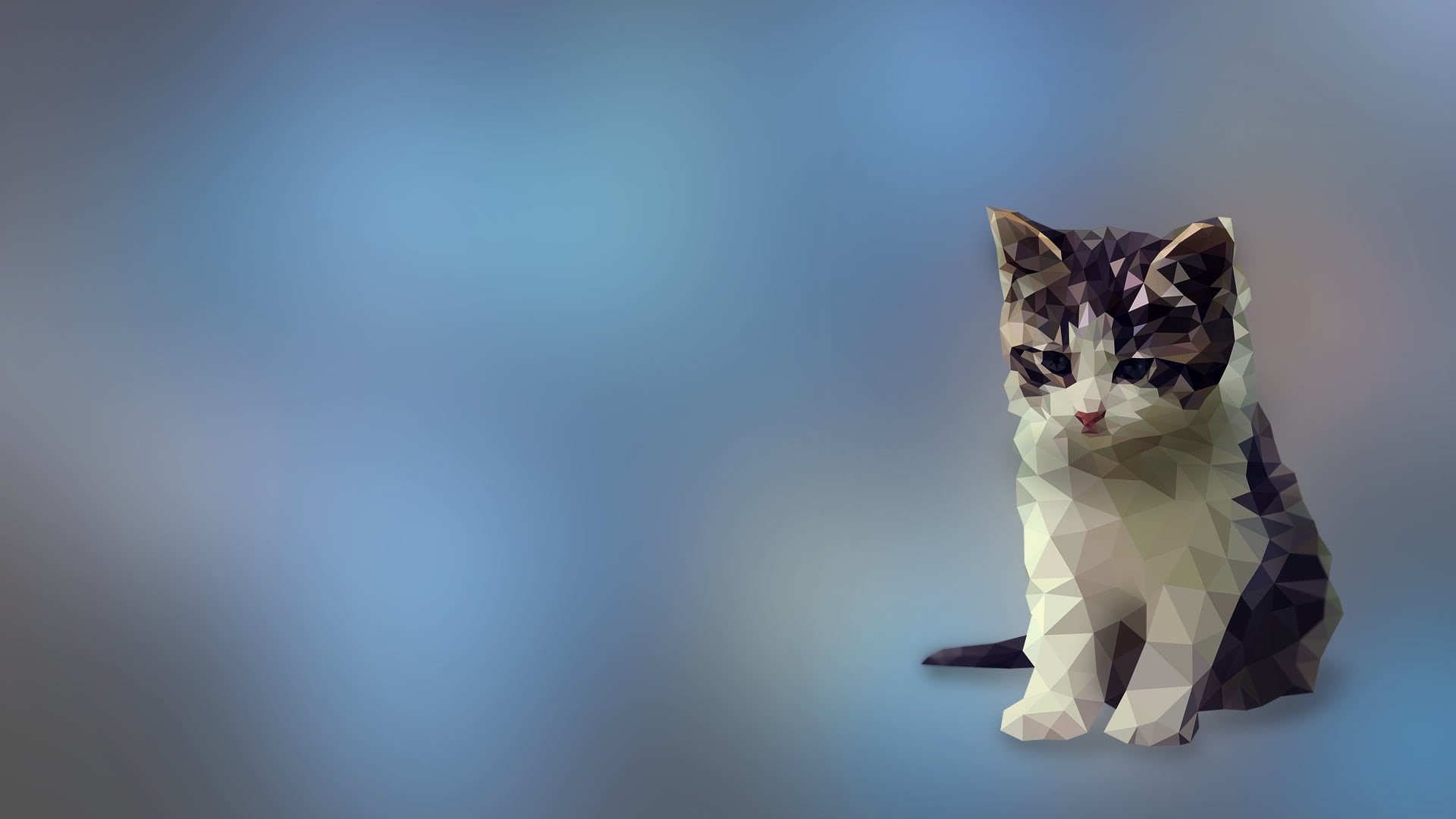 black, no people, backgrounds, white, crumpled, domestic animals, digital art, 1080P, illustration, portrait, mammal, looking, one animal, indoors, copy space, HD Wallpaper