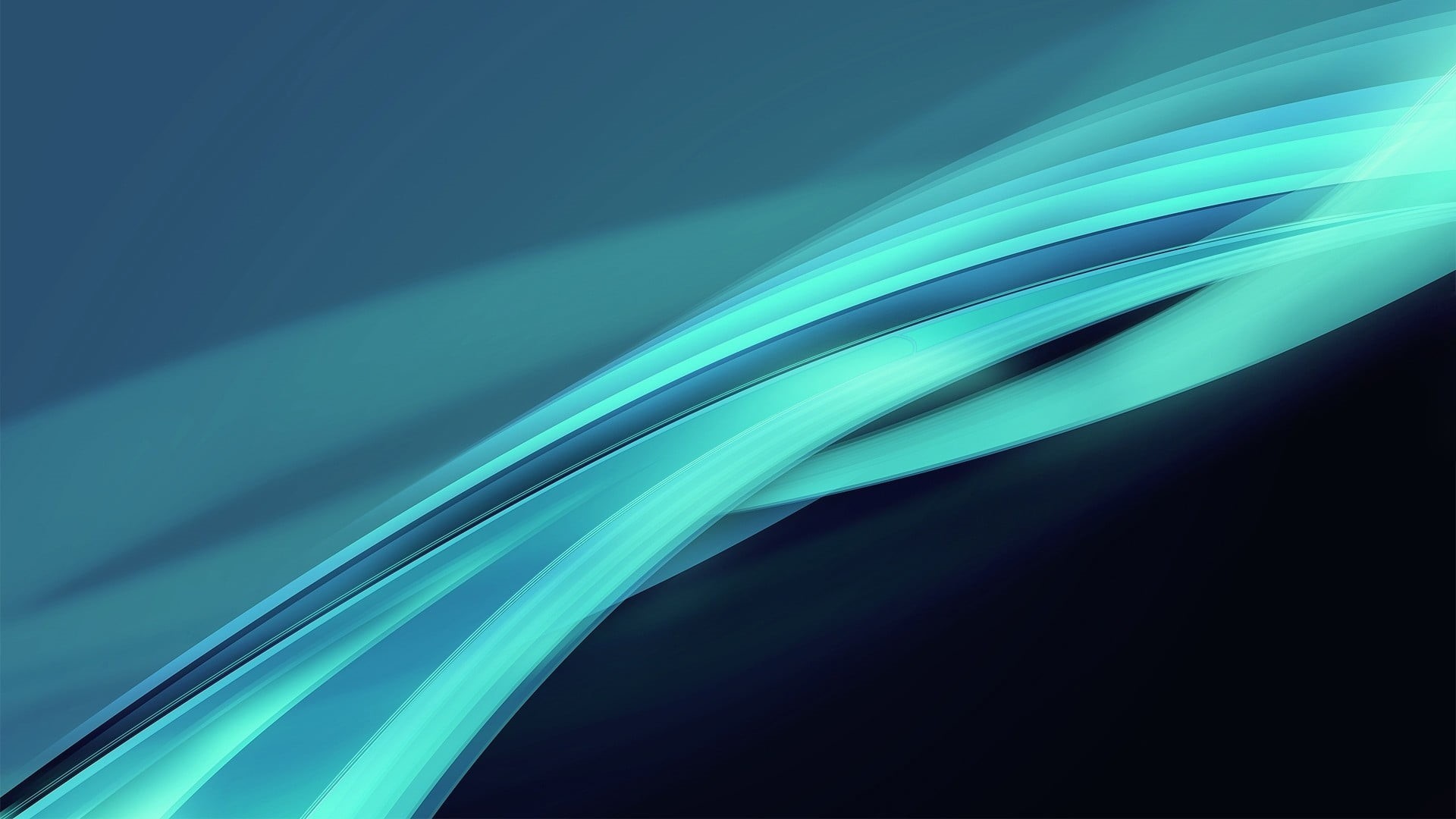 glowing, wavy lines, laser, blue background, abstract, turquoise colored, electricity, long exposure, 1080P, speed, black background, blue, shapes, digital art, HD Wallpaper
