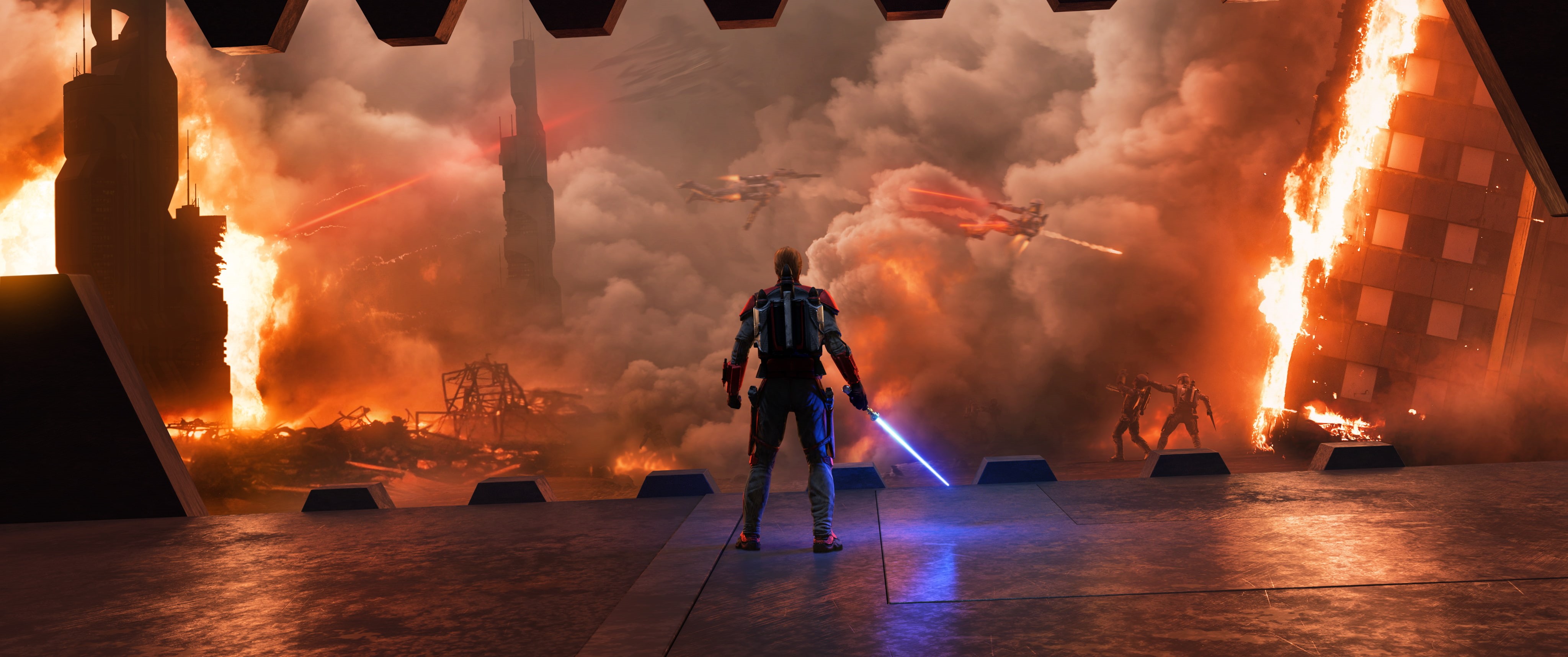 blue, laser, Obi-Wan Kenobi, sword, Star Wars, poster, man, 4K, holding, Clone Wars, Siege of Mandalore, HD Wallpaper
