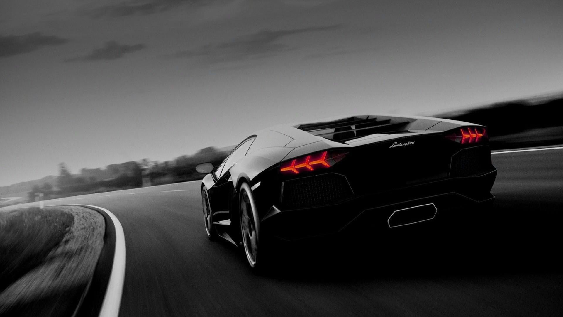 blurred motion, road, transportation, motor vehicle, luxury vehicle, one person, lamborghini, sports car, auto racing, sports race, speed, sign, red lights, HD Wallpaper