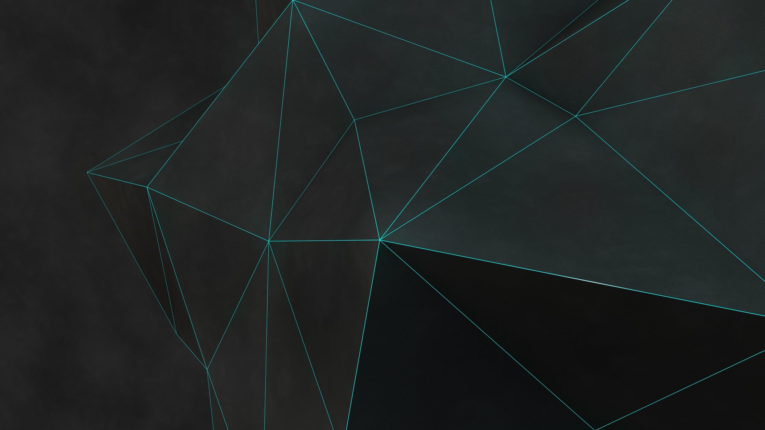  blue, design, studio shot, digital art, 2K, nature, full frame, night, technology, triangle shape, geometric shape, green, low poly, abstract, HD Wallpaper