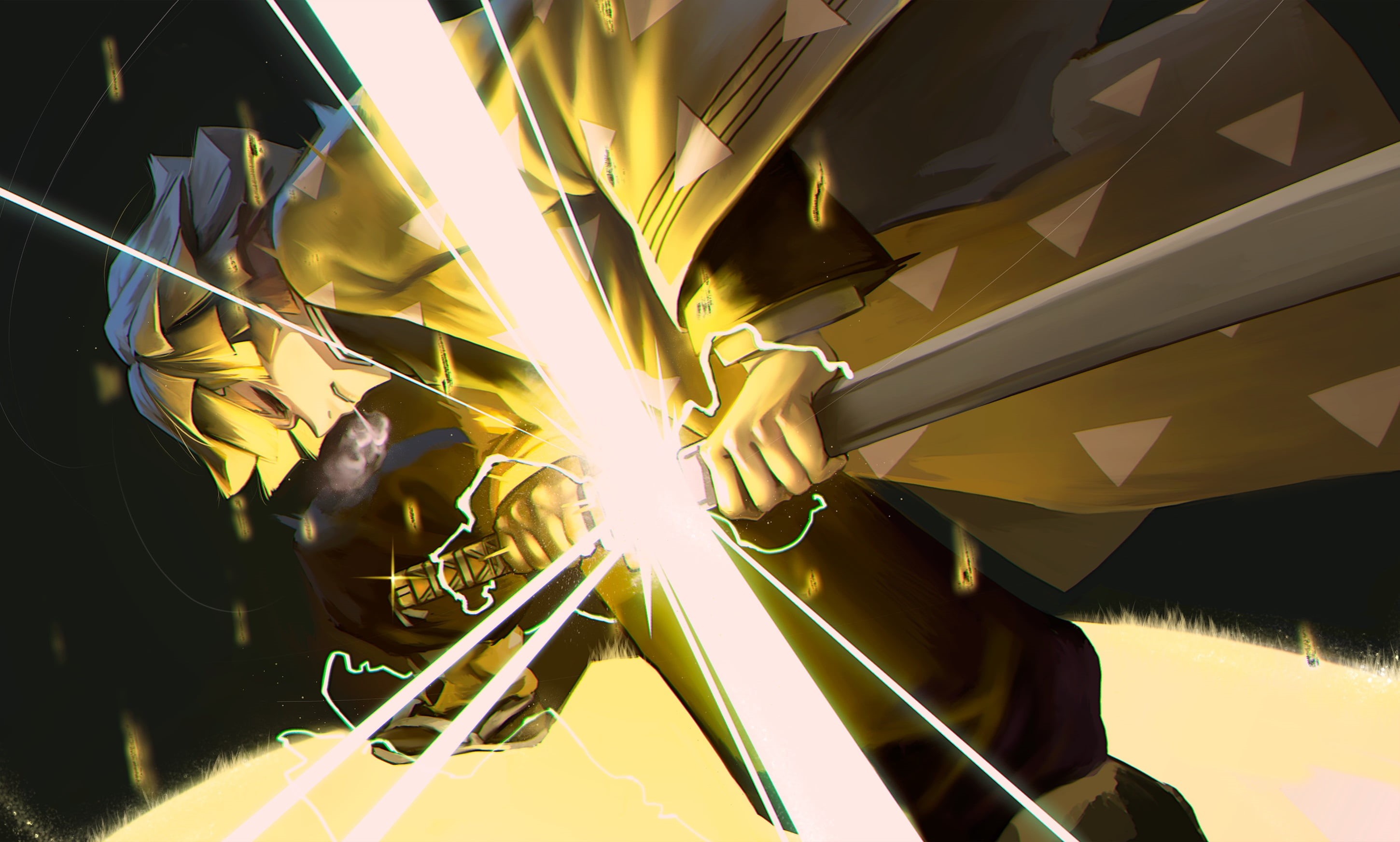 Zenitsu Agatsuma, 2K, Anime, Demon Slayer: Kimetsu no Yaiba, HD Wallpaper