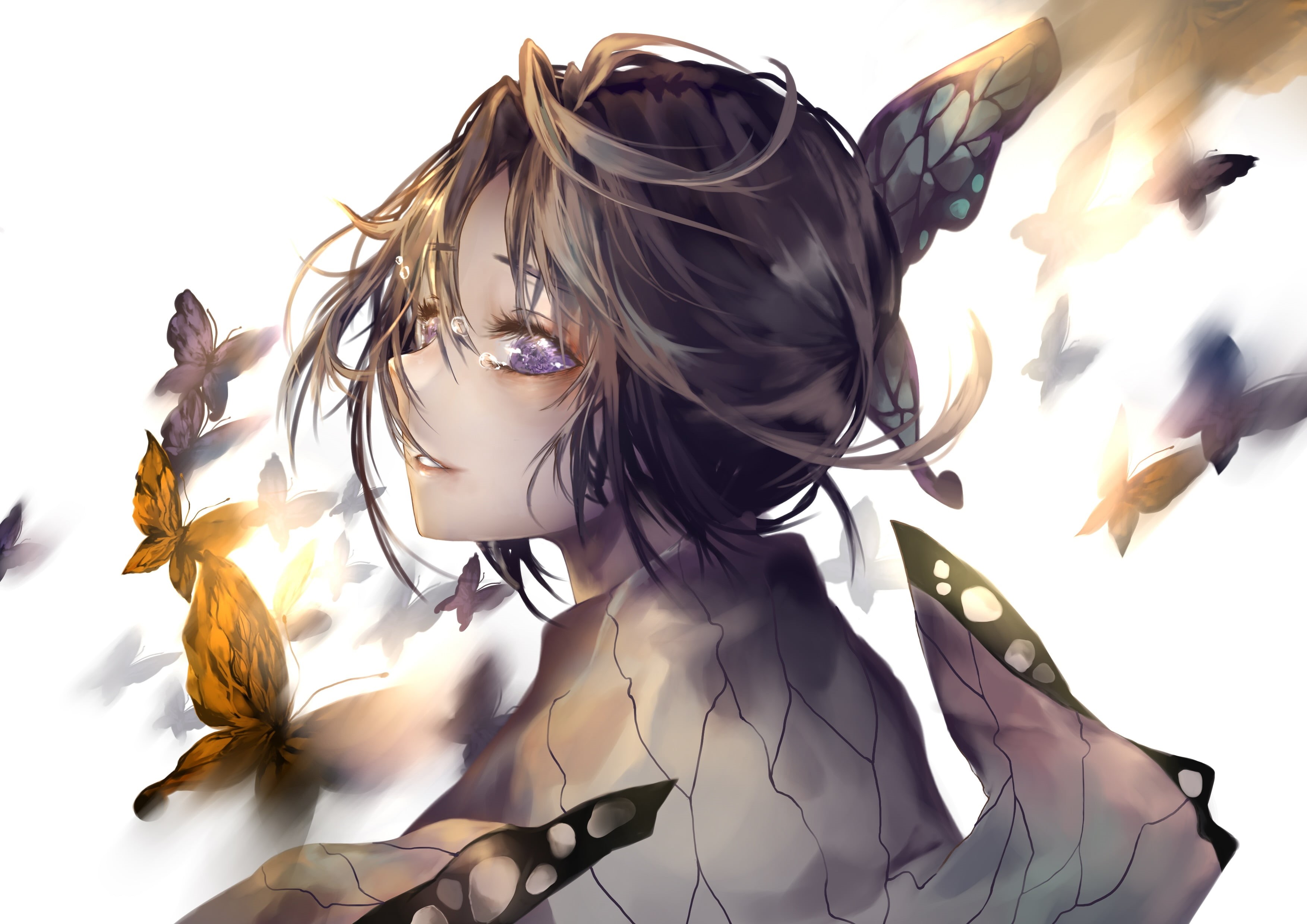 Shinobu Kochou, 2K, Anime, Demon Slayer: Kimetsu no Yaiba, HD Wallpaper
