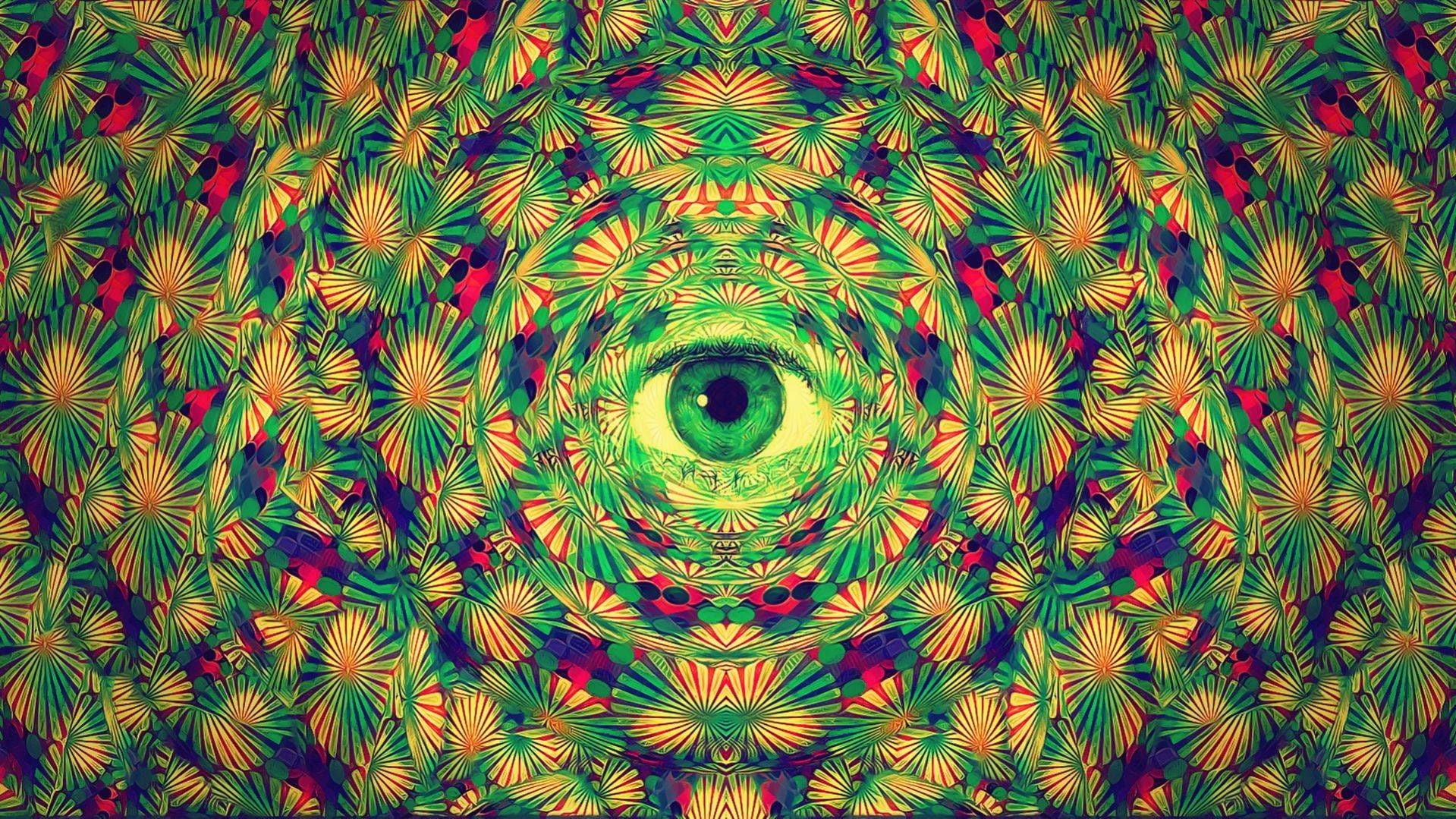 pattern, fractal, green color, concentric, geometric shape, no people, symmetry, design, full frame, digital composite, backgrounds, beauty in nature, trippy, HD Wallpaper