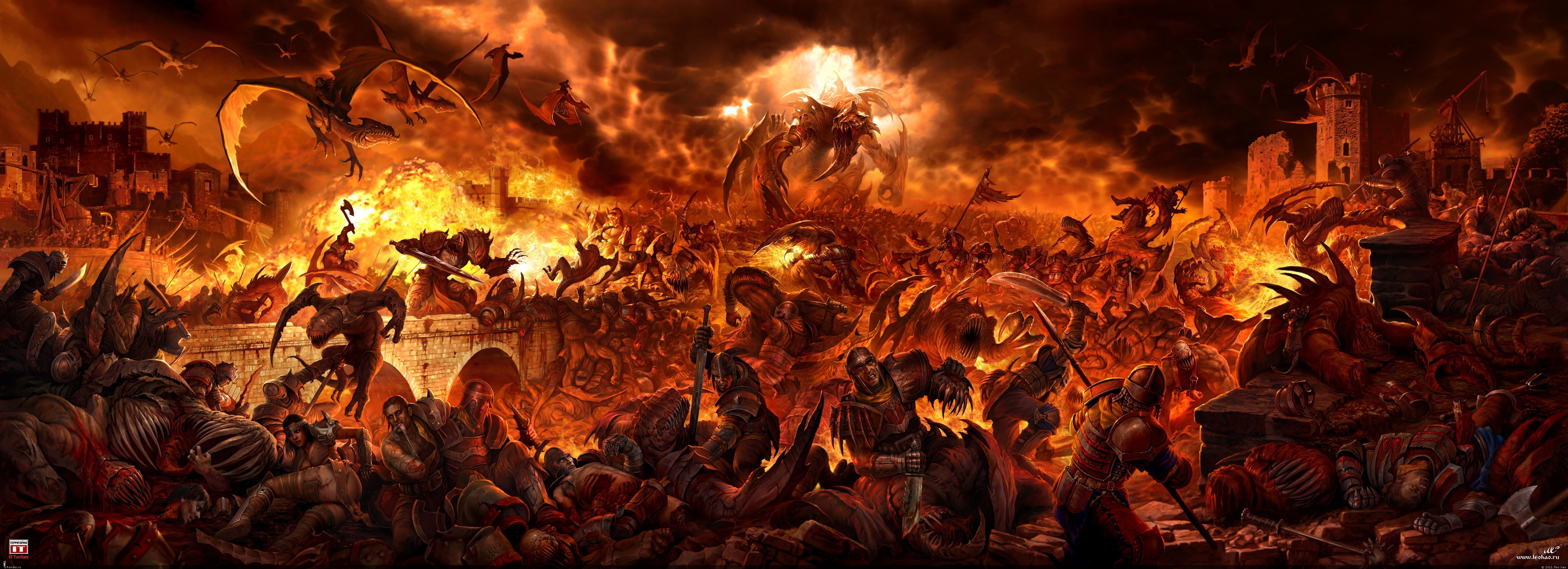 5K, fantasy art, hell, digital art, HD Wallpaper