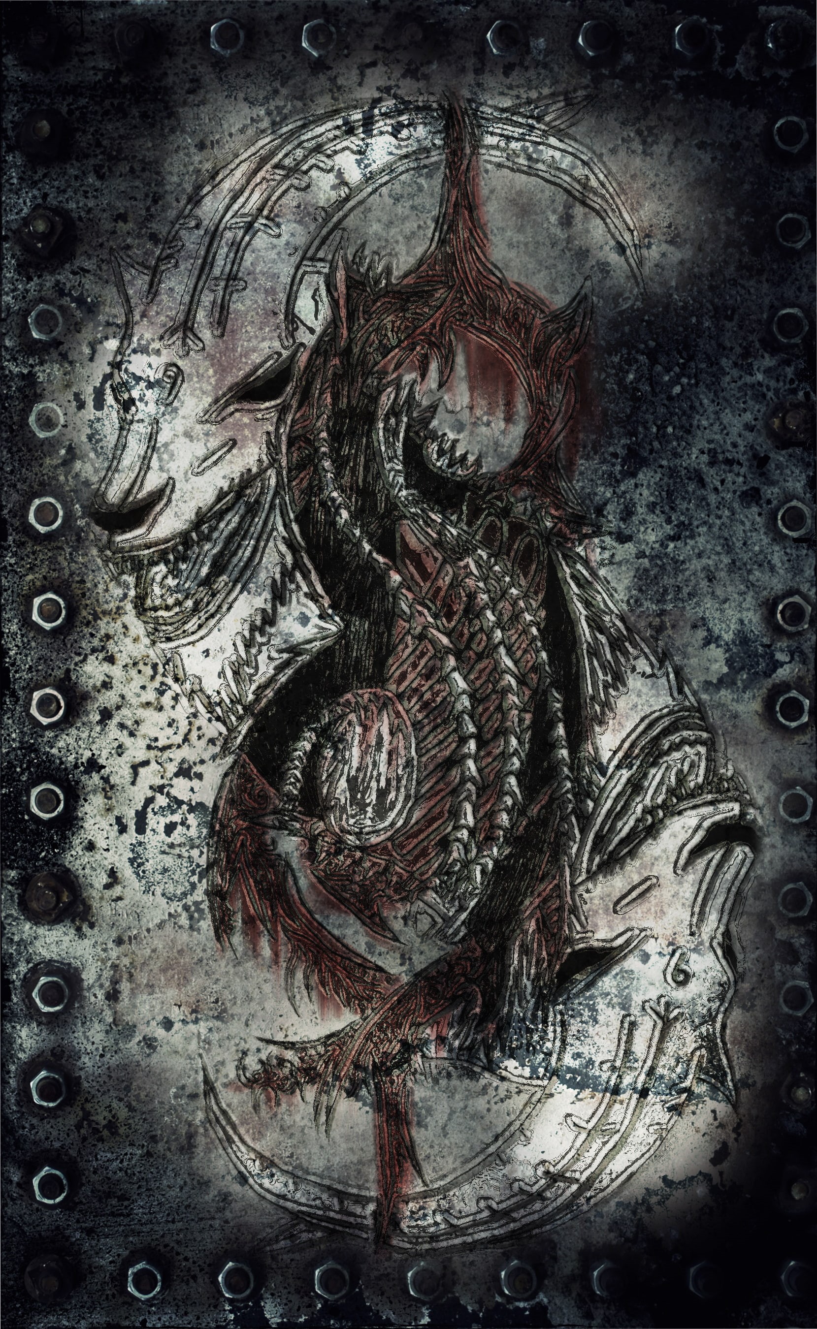 vertebrate, textured, art and craft, animal, outdoors, painted image, animal themes, scribble, pattern, engraved image, old, no people, textured effect, Phone HD Wallpaper