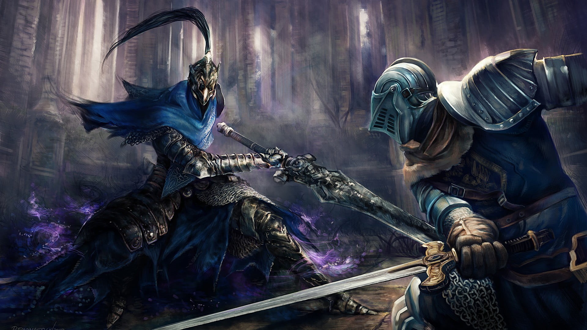 creativity, occupation, headwear, working, Dark Souls, representation, 1080P, statue, game, adult, poster, disguise, Artorias the Abysswalker, indoors, HD Wallpaper