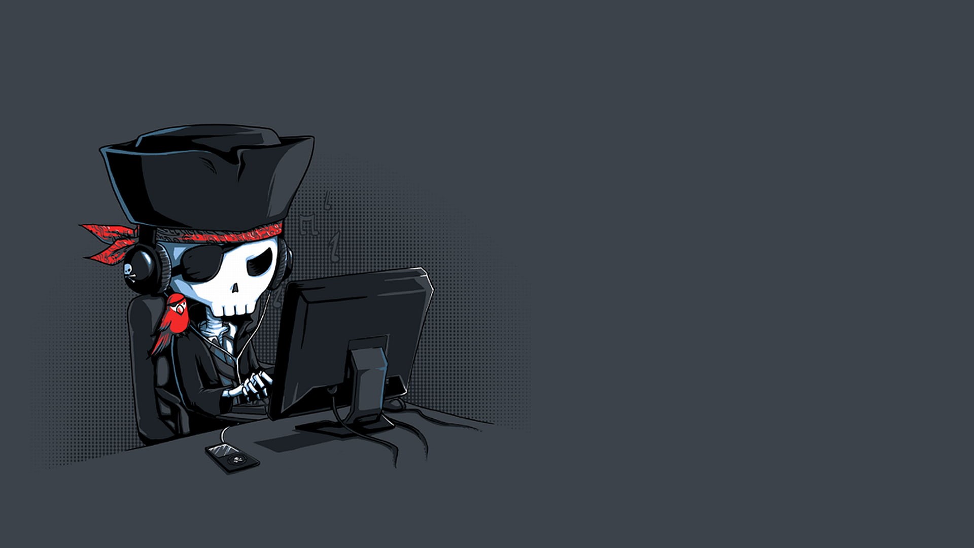 animal, skeleton, mammal, indoors, pirates, no people, creativity, dark, cut out, using, drink, minimalism, red, artwork, still life, hacking, studio shot, HD Wallpaper
