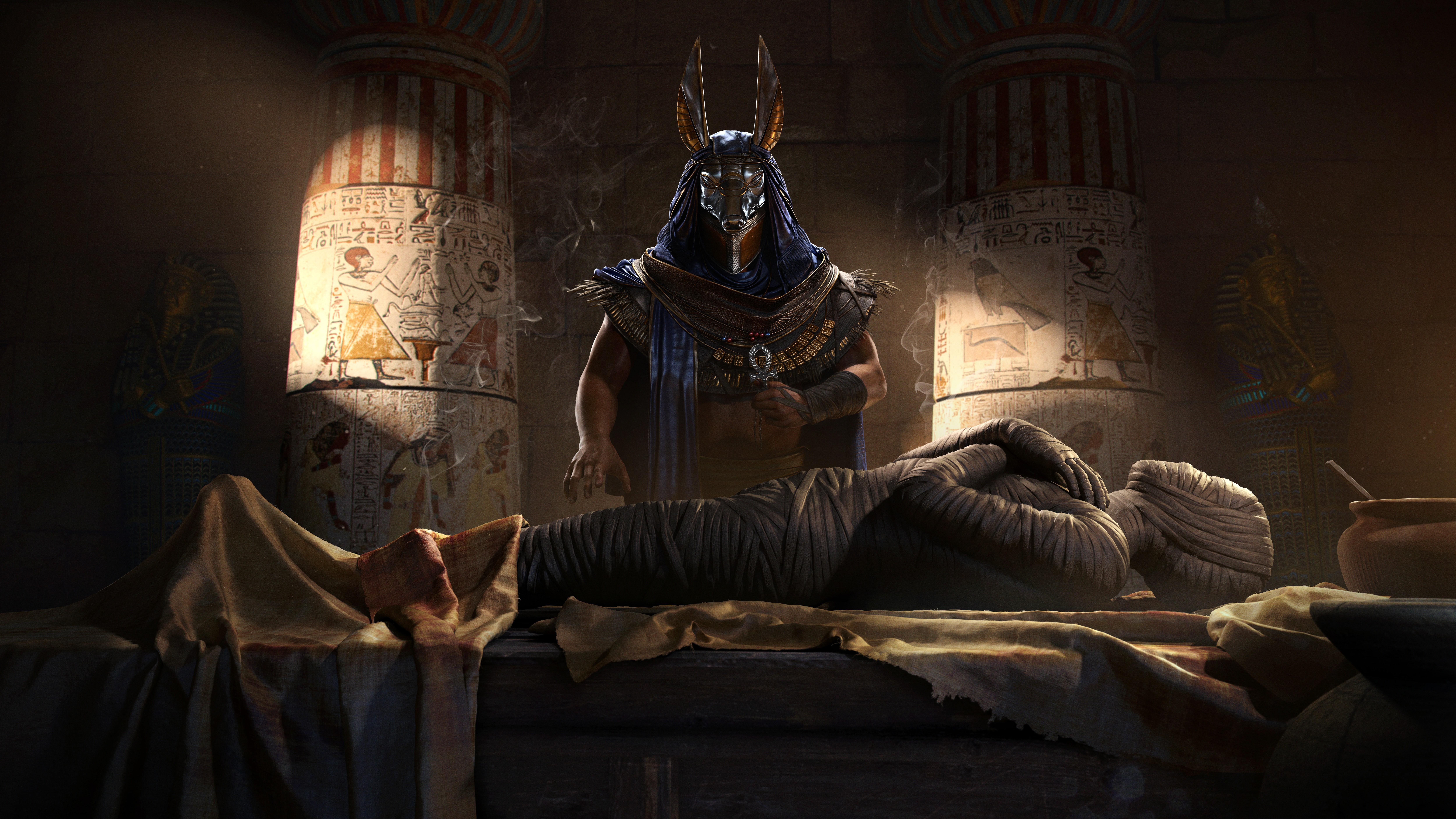 Ubisoft, anubis, Assassins Creed: Origins, mummy, Egypt, Game, 8K, HD Wallpaper
