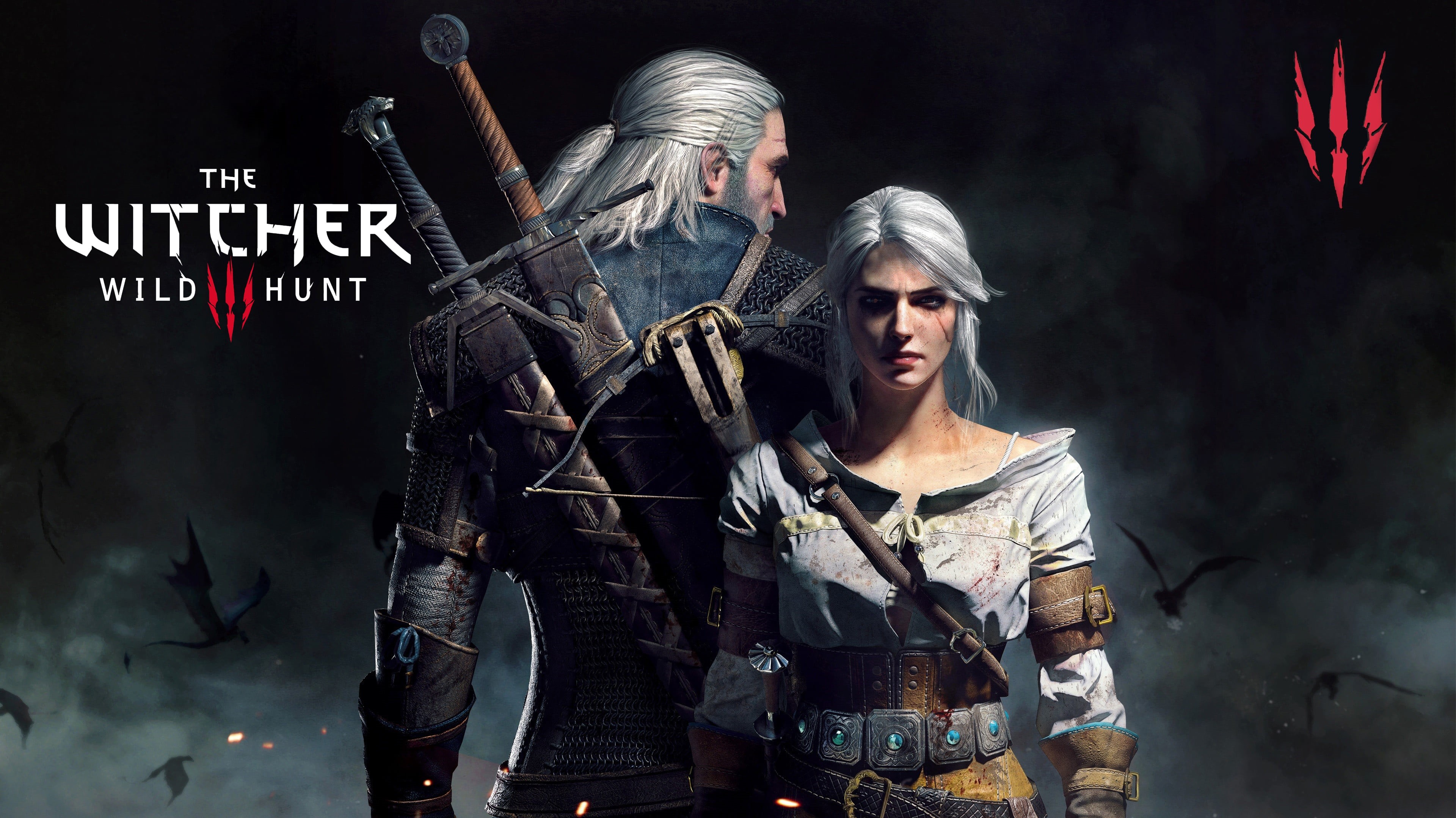aggression, waist up, violence, standing, holding, studio shot, knife - weapon, witcher, hunt, black background, portrait, people, smoking - activity, HD Wallpaper