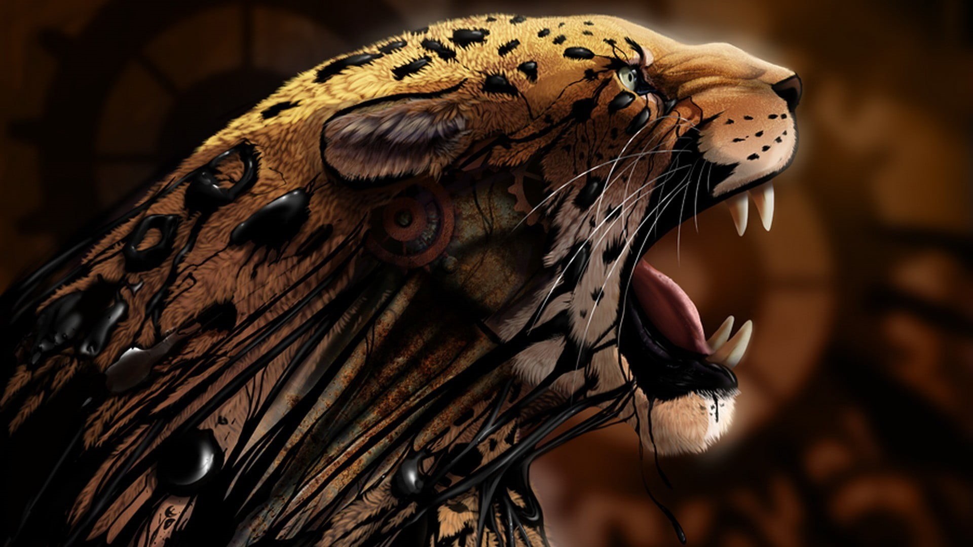 animal wildlife, vertebrate, abstract, animal teeth, animal head, animals in the wild, 1080P, no people, mammal, mouth, aggression, animals, tiger, day, HD Wallpaper